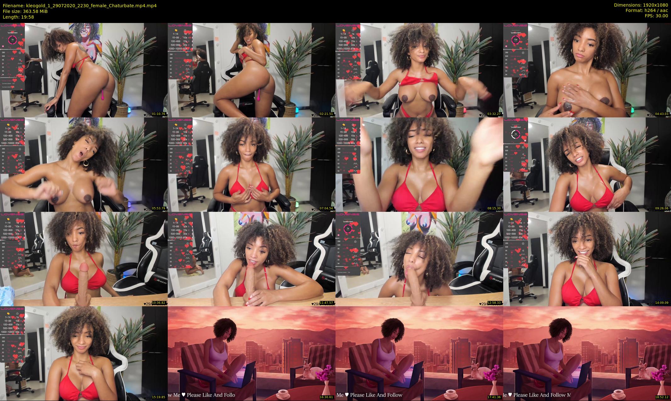 kleogold_1 — 20 minute Chaturbate female cam show recording, 1080p, Jul 29, 2020