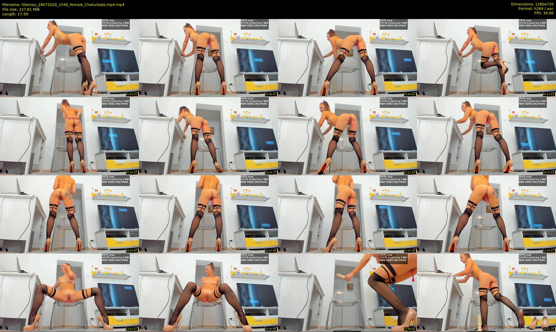 lillemax — 18 minute Chaturbate female cam show recording, 720p, Jul 29, 2020