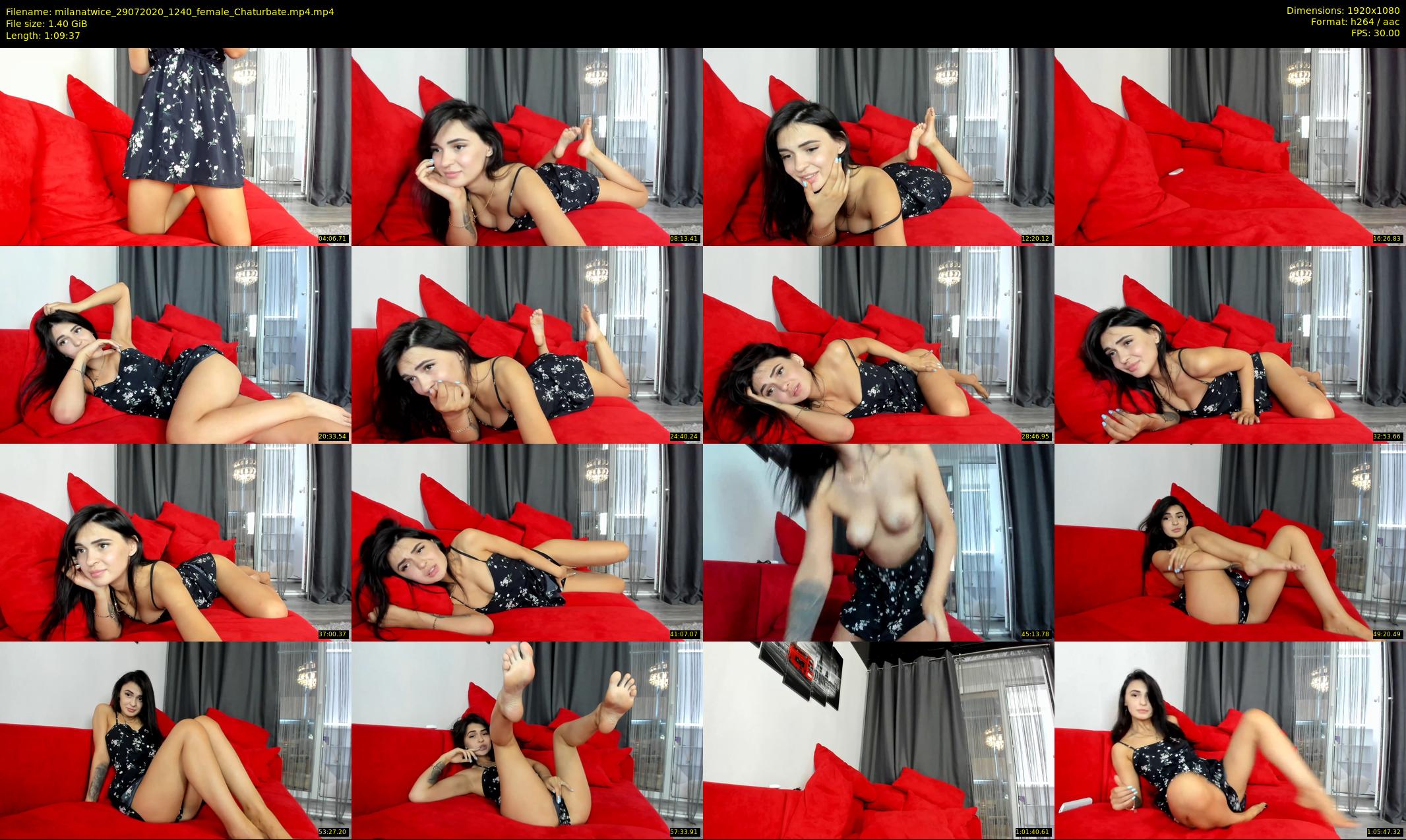 milanatwice — 70 minute Chaturbate female cam show recording, 1080p, Jul 29, 2020