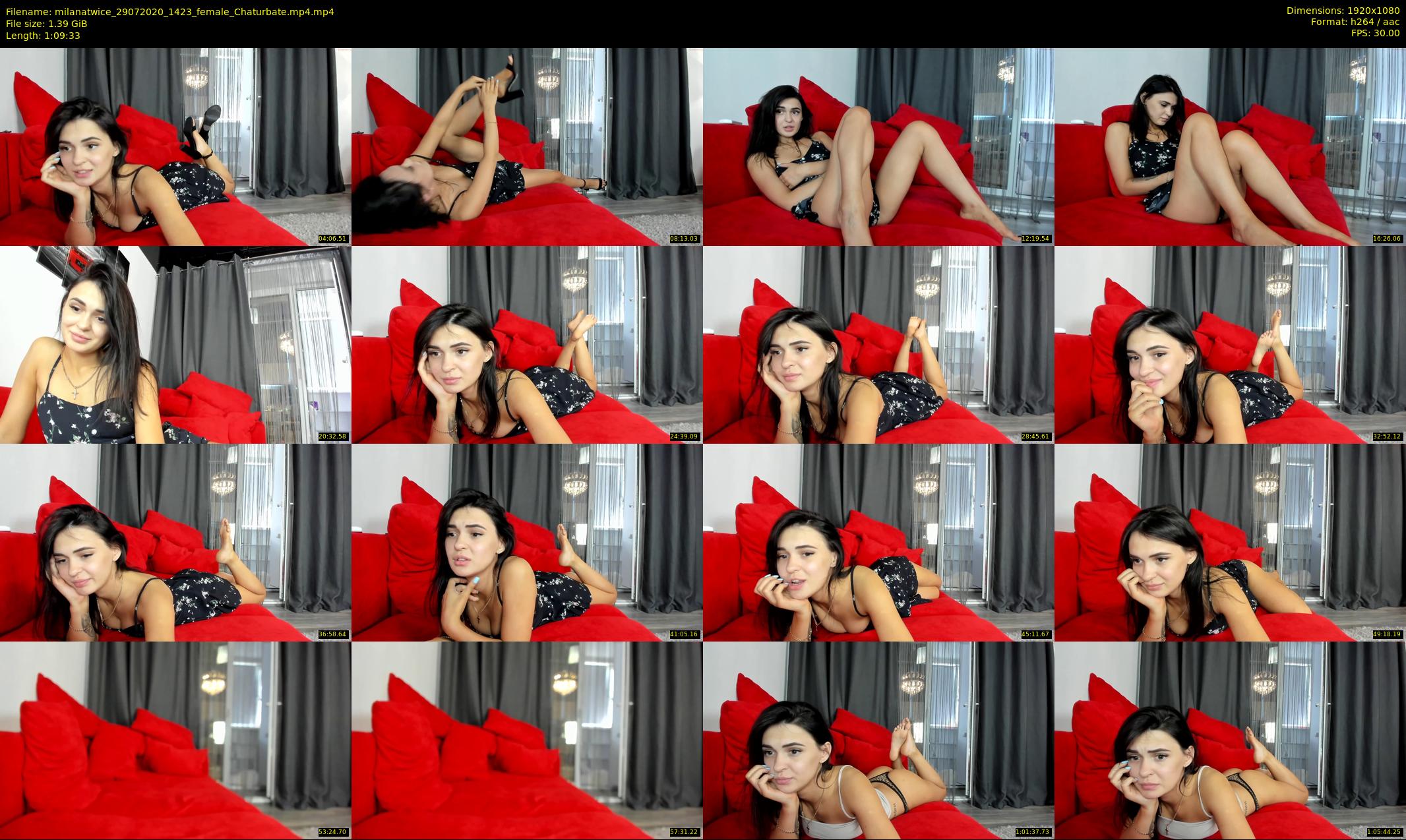 milanatwice — 70 minute Chaturbate female cam show recording, 1080p, Jul 29, 2020