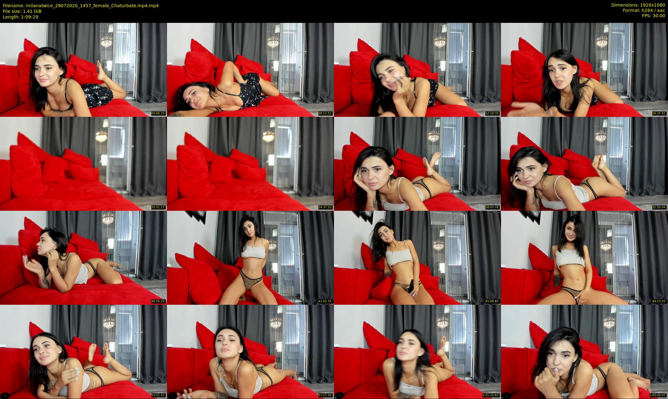 milanatwice — 70 minute Chaturbate female cam show recording, 1080p, Jul 29, 2020