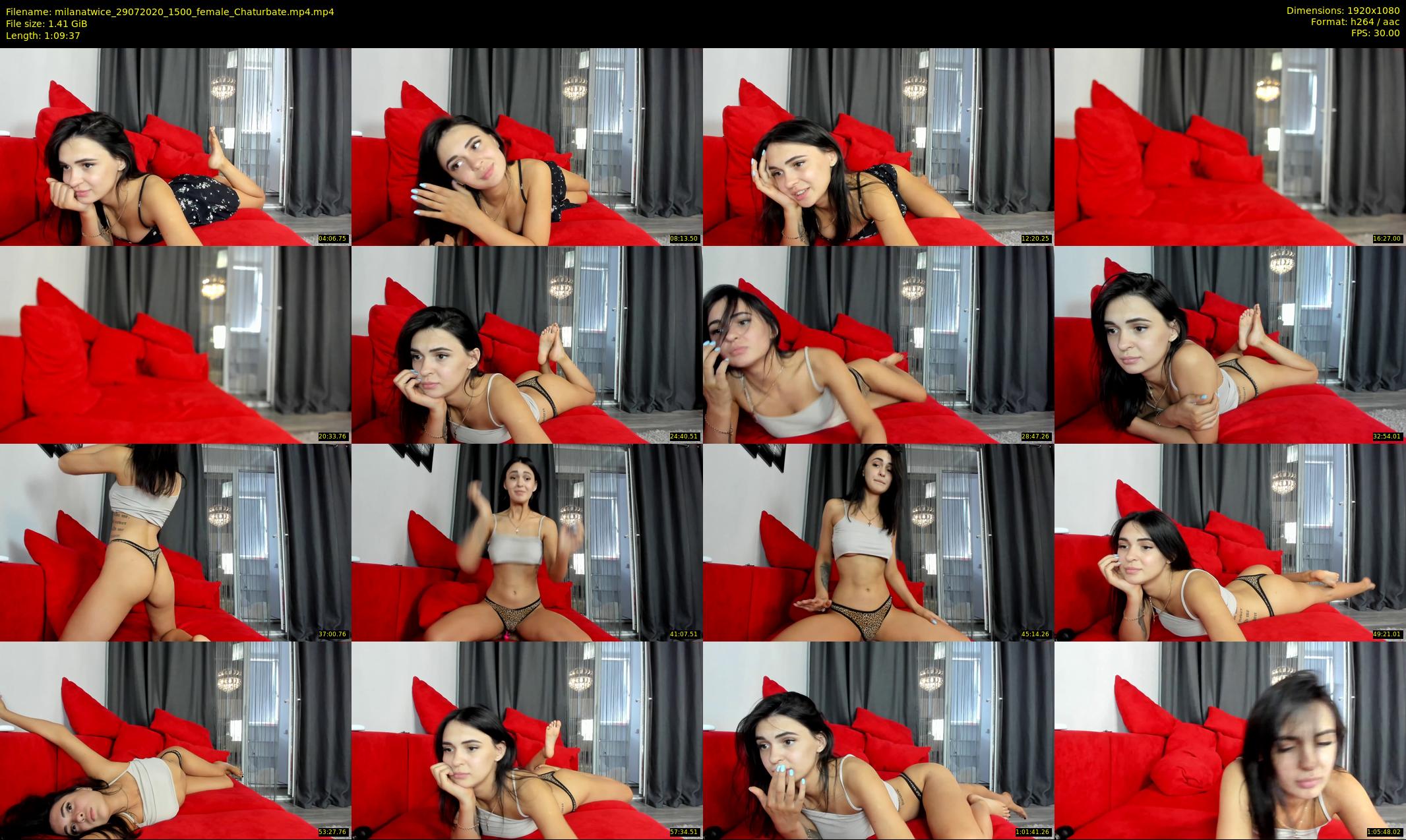 milanatwice — 70 minute Chaturbate female cam show recording, 1080p, Jul 29, 2020