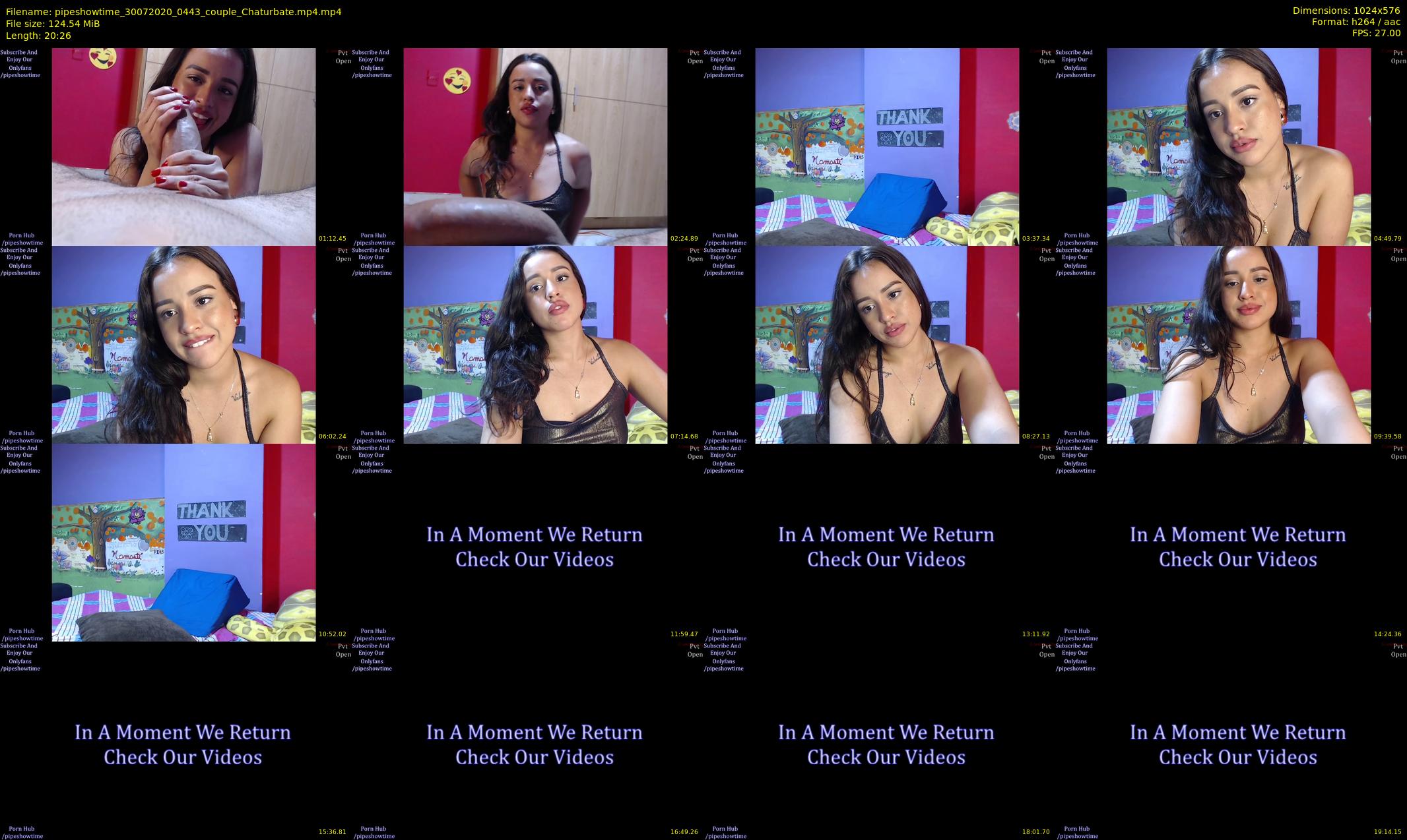 pipeshowtime — 21 minute Chaturbate couple cam show recording, 480p, Jul 30, 2020