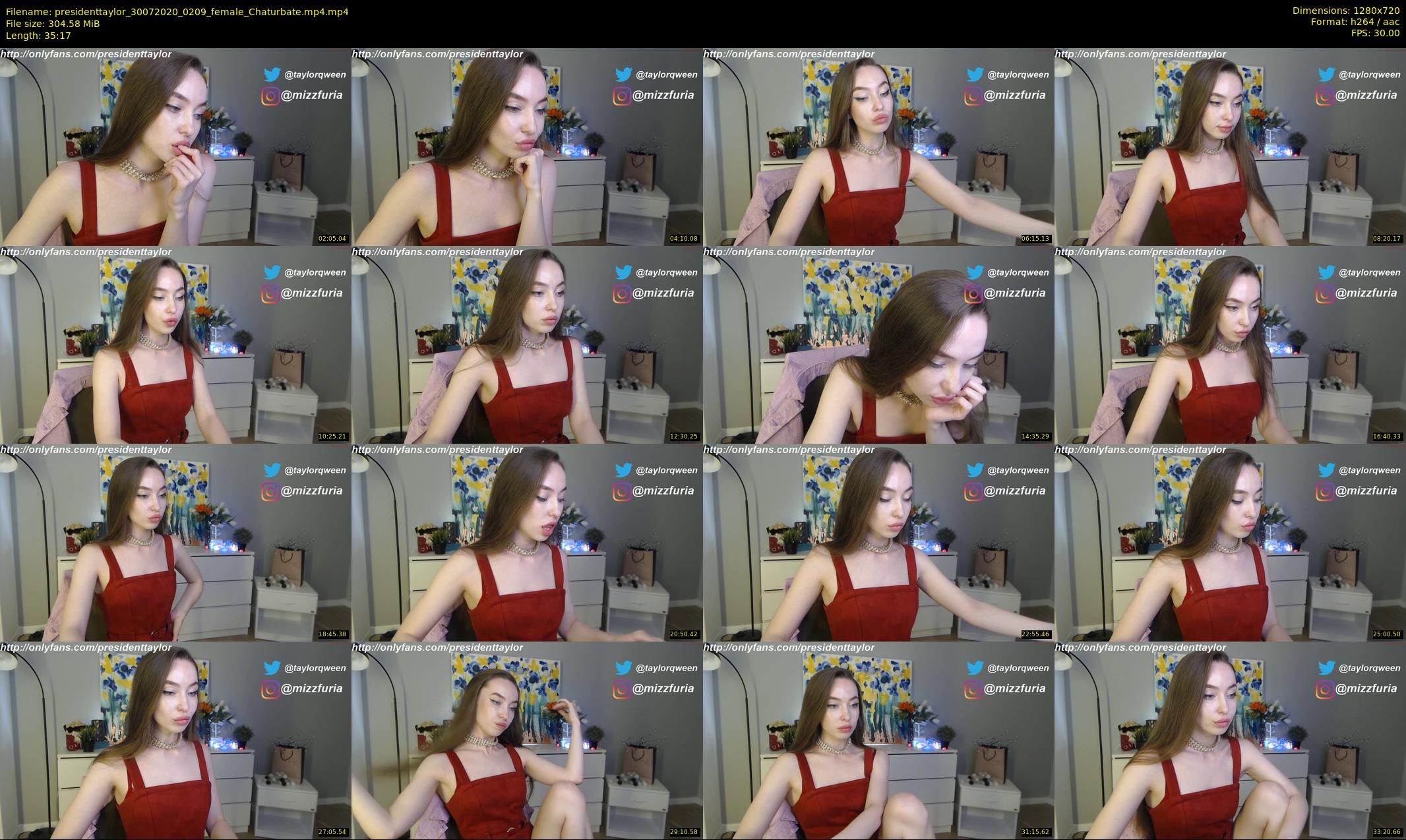 presidenttaylor — 36 minute Chaturbate female cam show recording, 720p, Jul 30, 2020