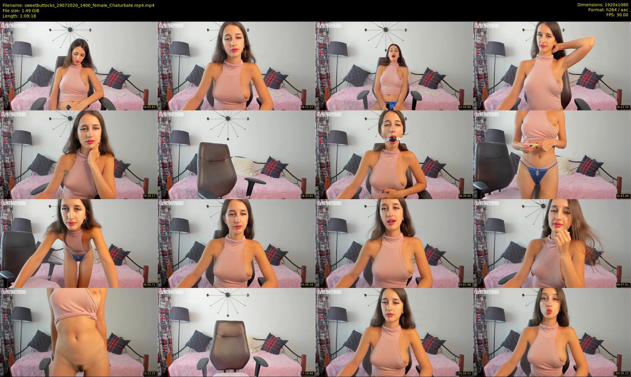 sweetbuttocks — 70 minute Chaturbate female cam show recording, 1080p, Jul 29, 2020
