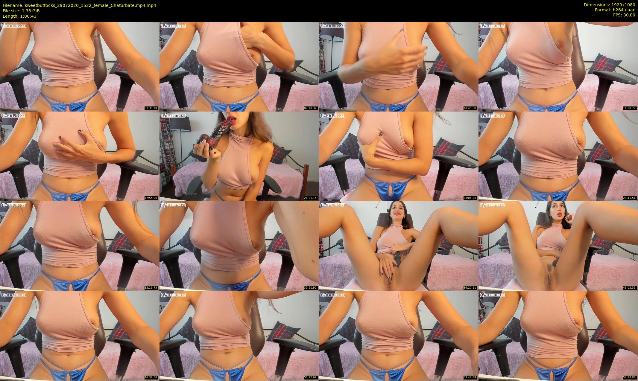 sweetbuttocks — 61 minute Chaturbate female cam show recording, 1080p, Jul 29, 2020