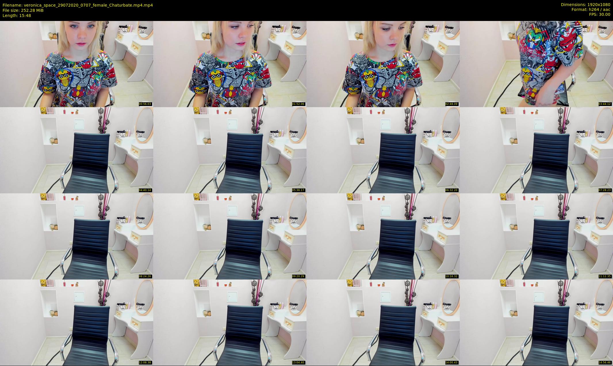 veronica_space — 16 minute Chaturbate female cam show recording, 1080p, Jul 29, 2020