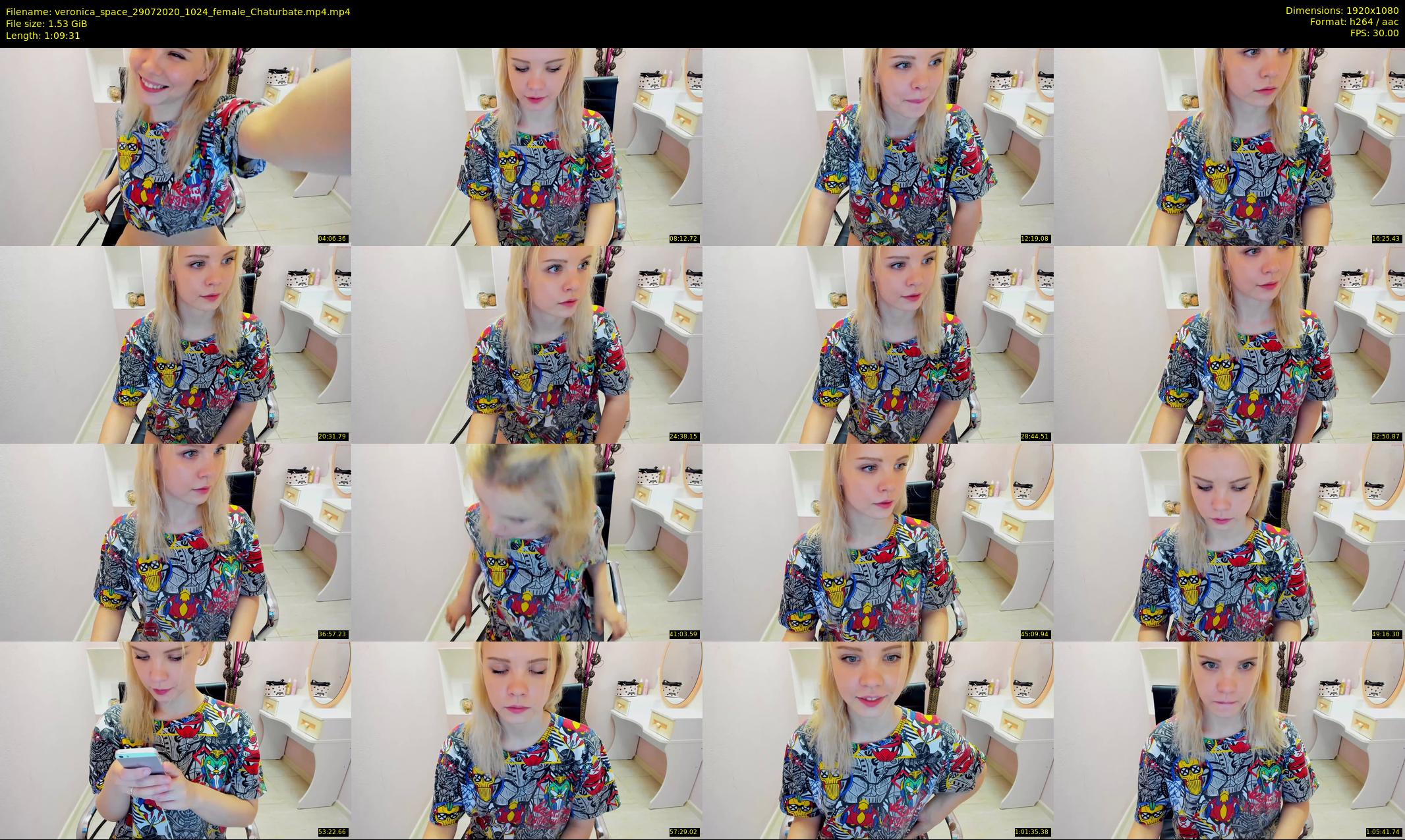 veronica_space — 70 minute Chaturbate female cam show recording, 1080p, Jul 29, 2020