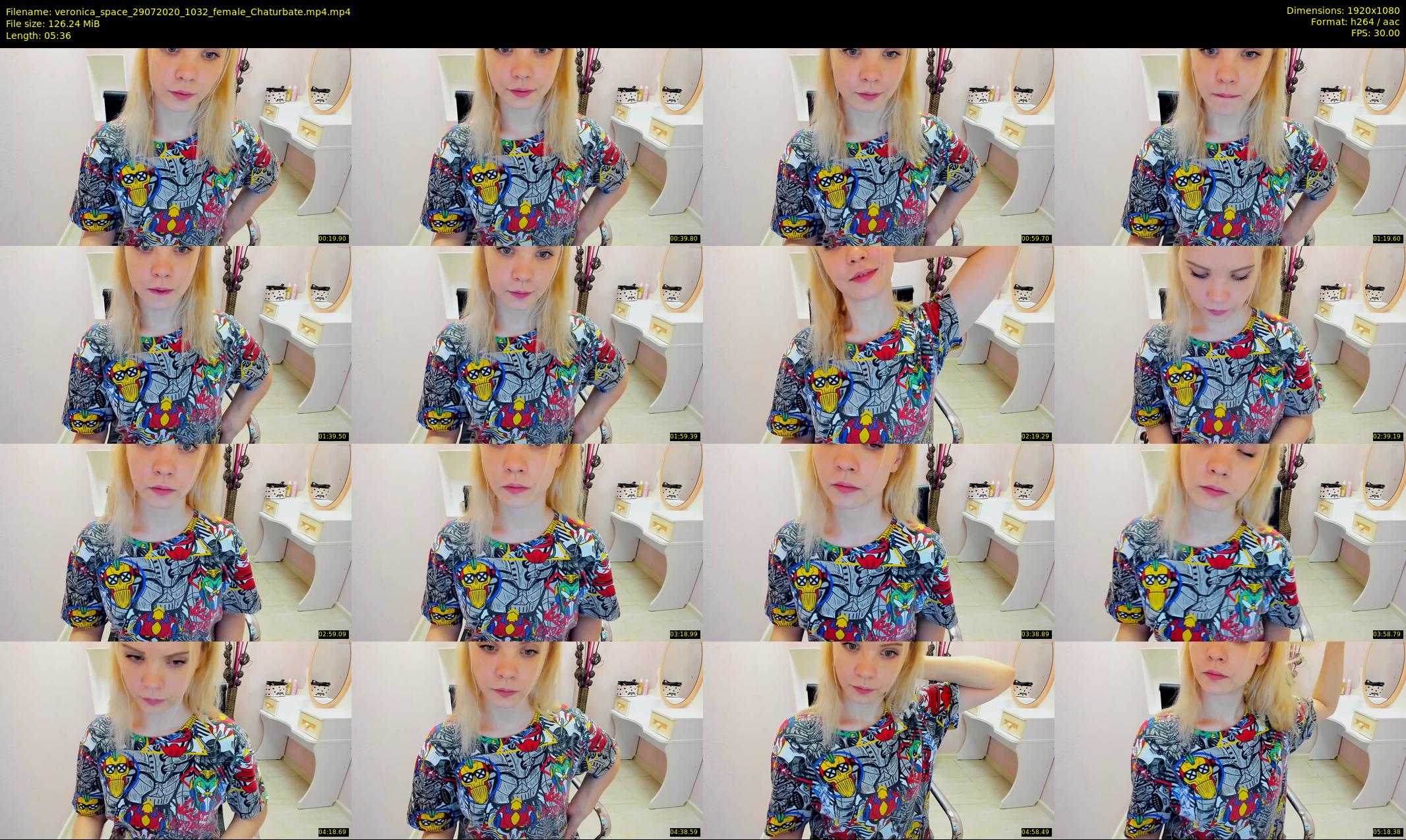 veronica_space — 6 minute Chaturbate female cam show recording, 1080p, Jul 29, 2020