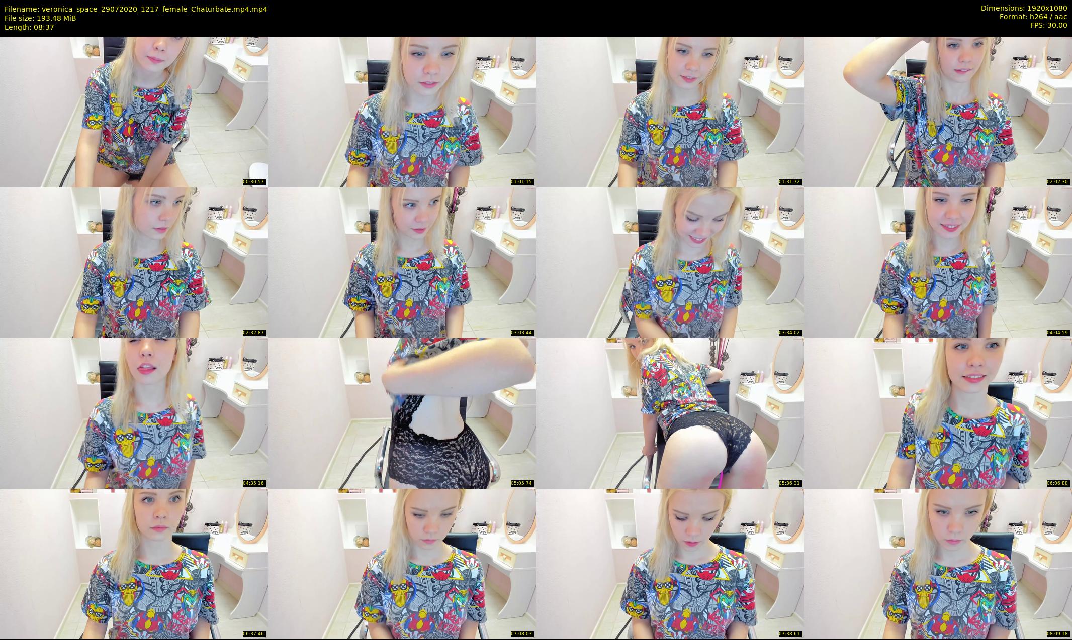 veronica_space — 9 minute Chaturbate female cam show recording, 1080p, Jul 29, 2020