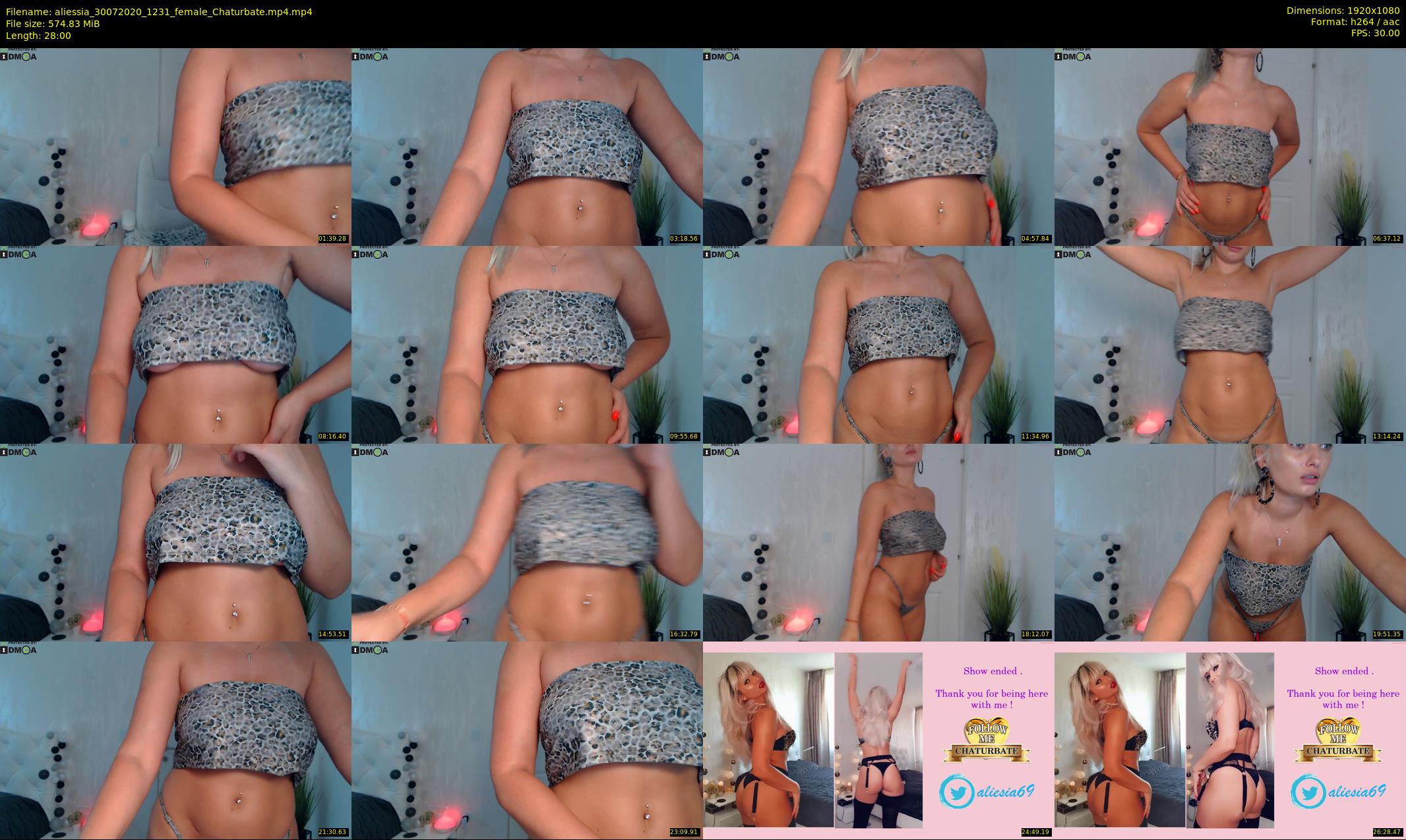 aliessia — 28 minute Chaturbate female cam show recording, 1080p, Jul 30, 2020