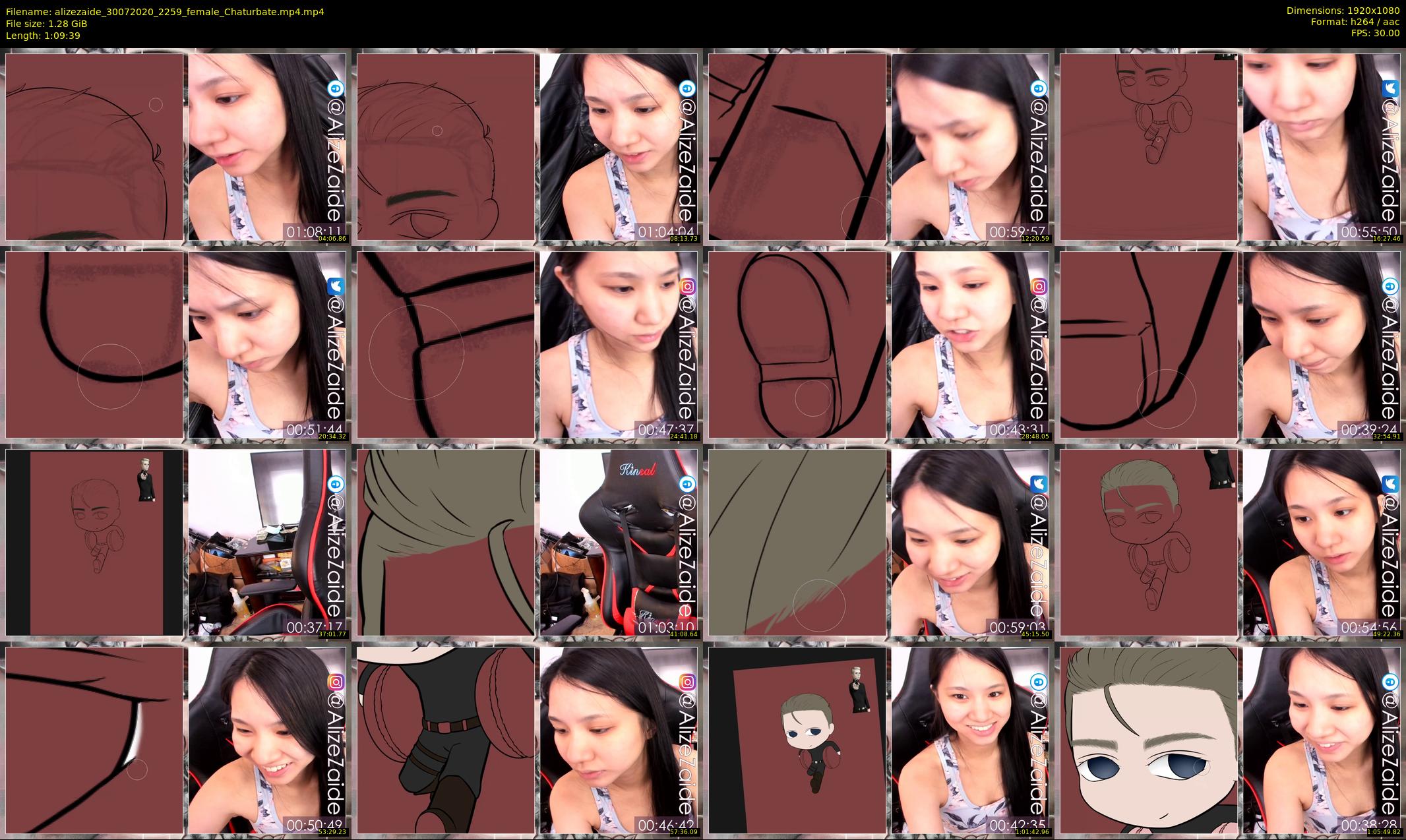 alizezaide — 70 minute Chaturbate female cam show recording, 1080p, Jul 30, 2020