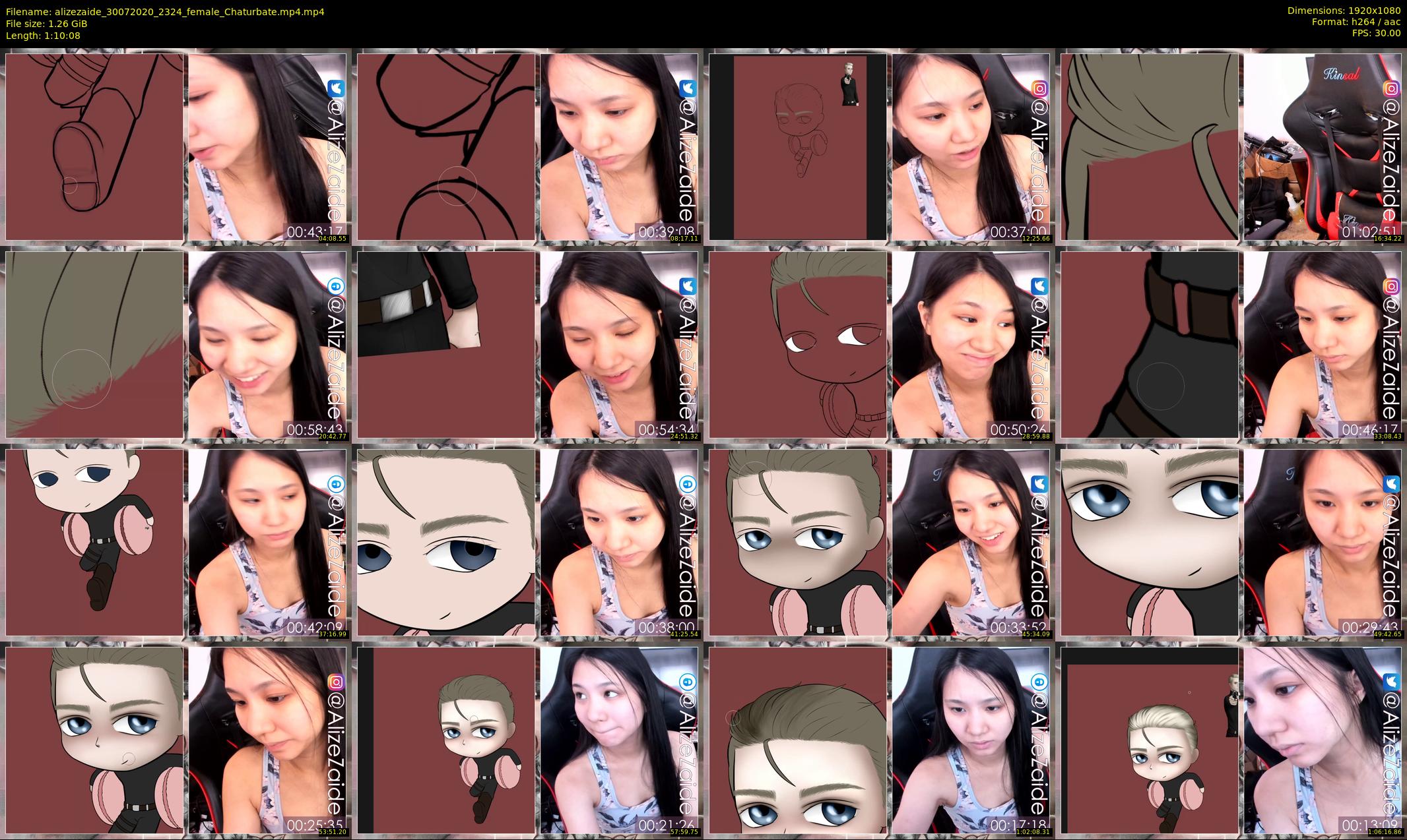 alizezaide — 71 minute Chaturbate female cam show recording, 1080p, Jul 30, 2020