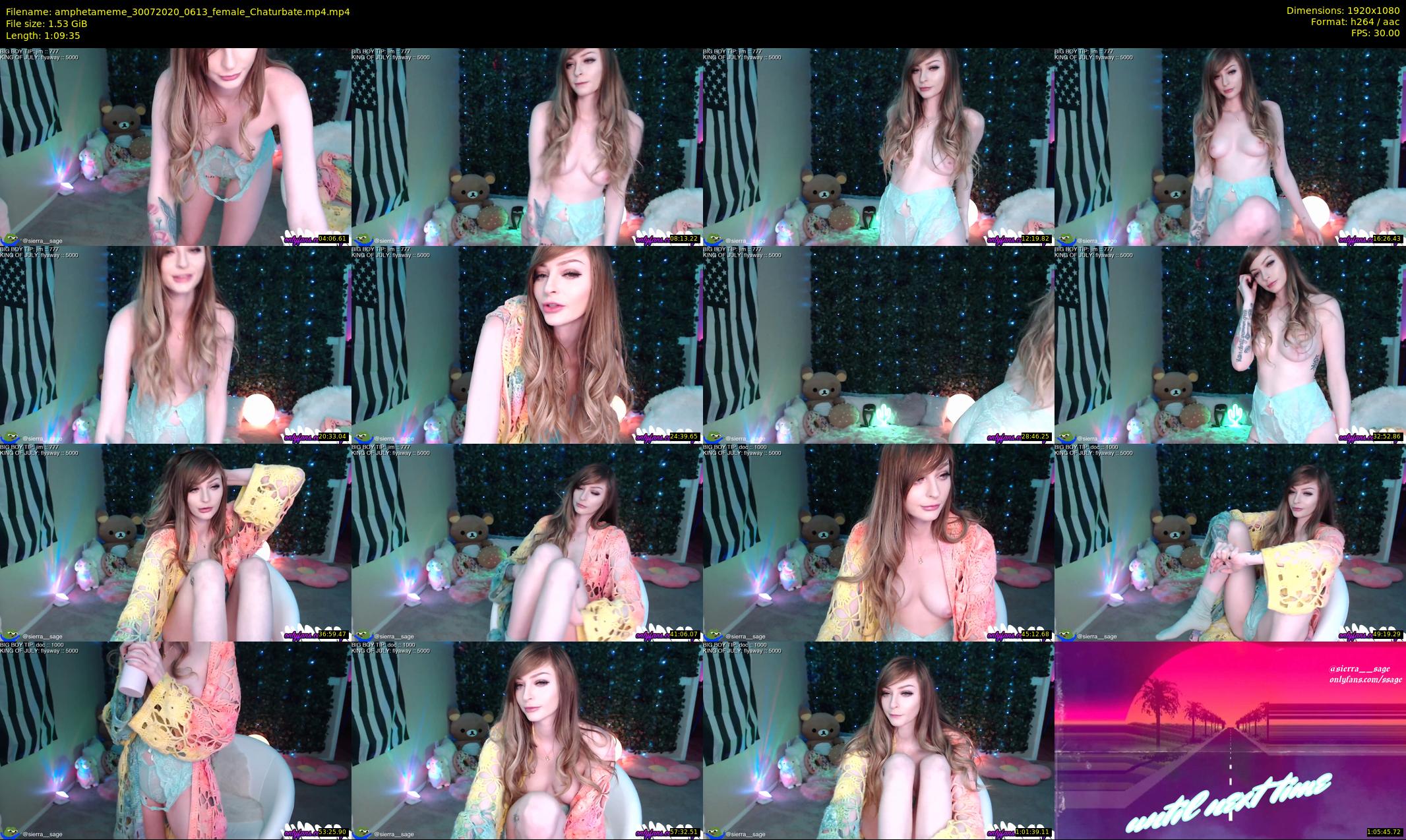 amphetameme — 70 minute Chaturbate female cam show recording, 1080p, Jul 30, 2020