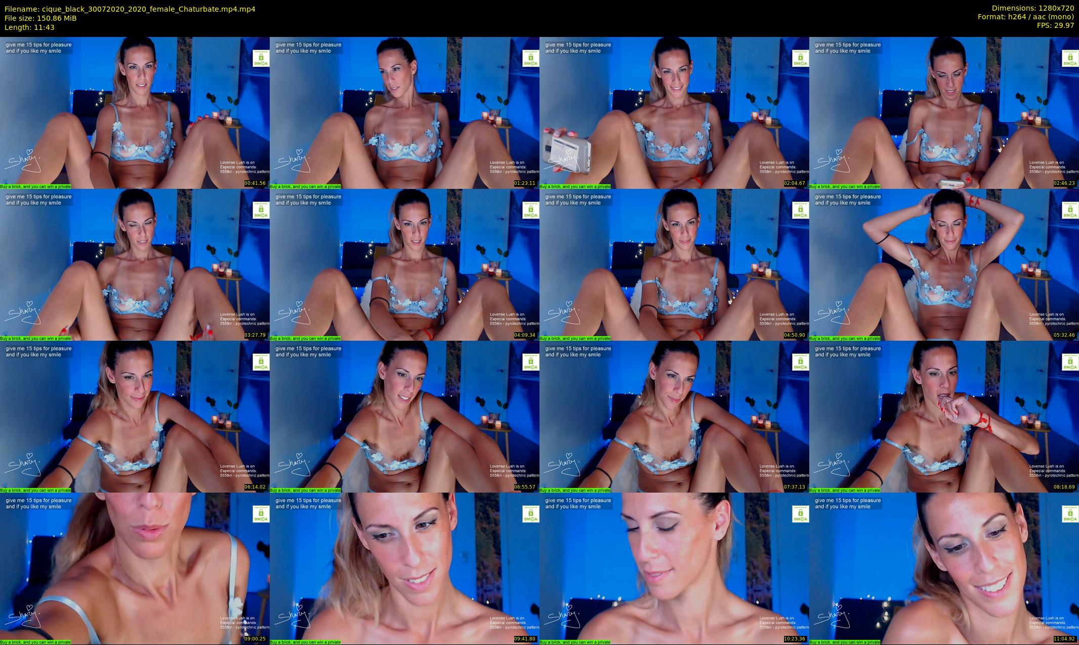 cique_black — 12 minute Chaturbate female cam show recording, 720p, Jul 30, 2020