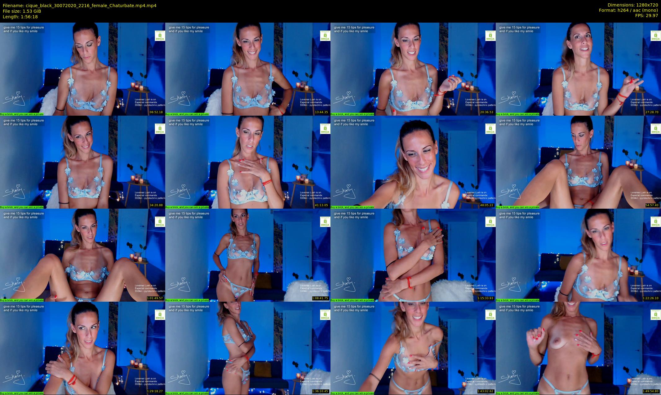 cique_black — 117 minute Chaturbate female cam show recording, 720p, Jul 30, 2020