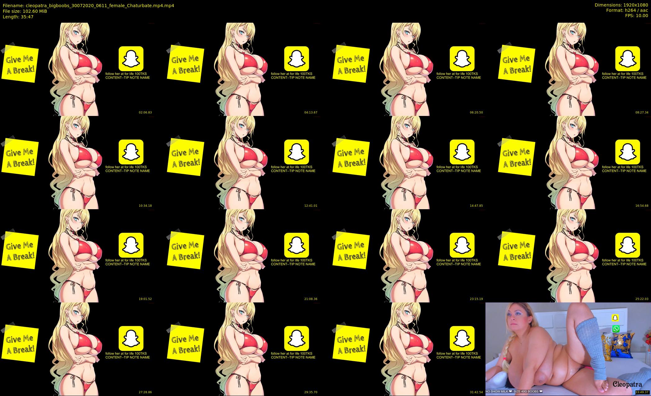 cleopatra_bigboobs — 36 minute Chaturbate female cam show recording, 1080p, Jul 30, 2020