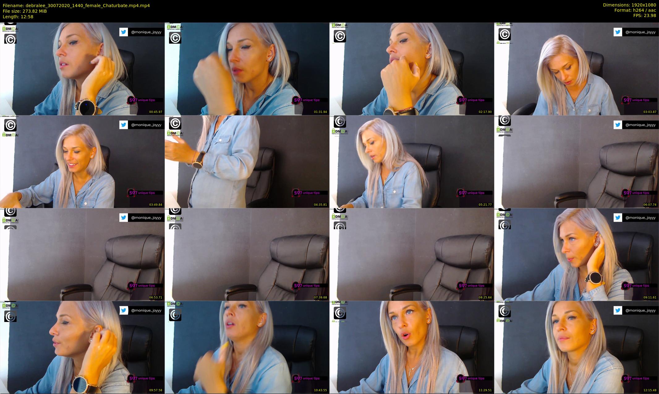 debralee — 13 minute Chaturbate female cam show recording, 1080p, Jul 30, 2020