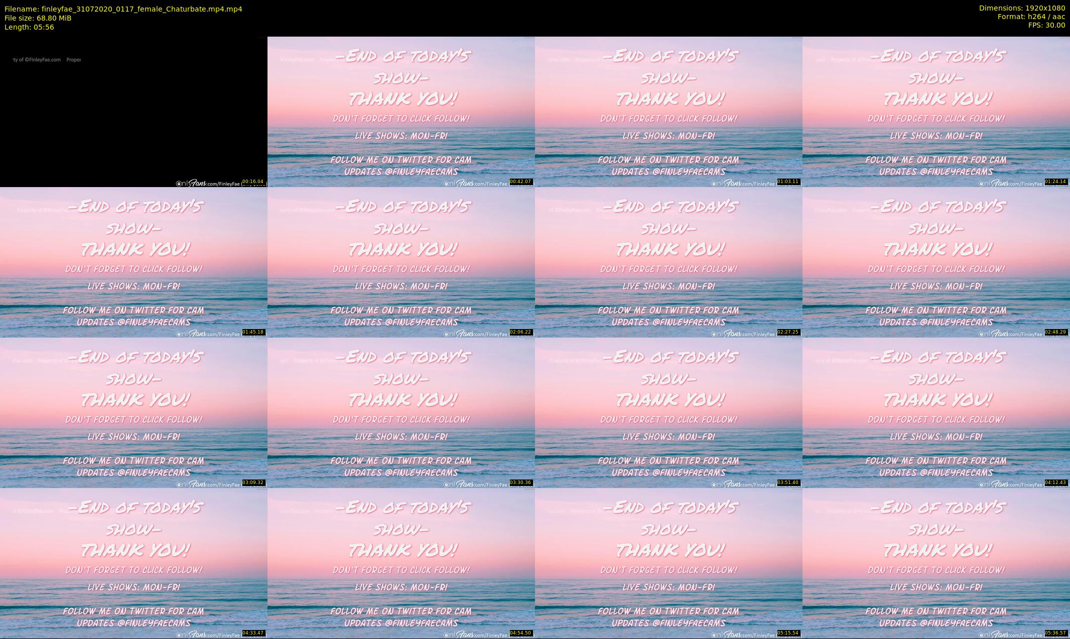 finleyfae — 6 minute Chaturbate female cam show recording, 1080p, Jul 31, 2020