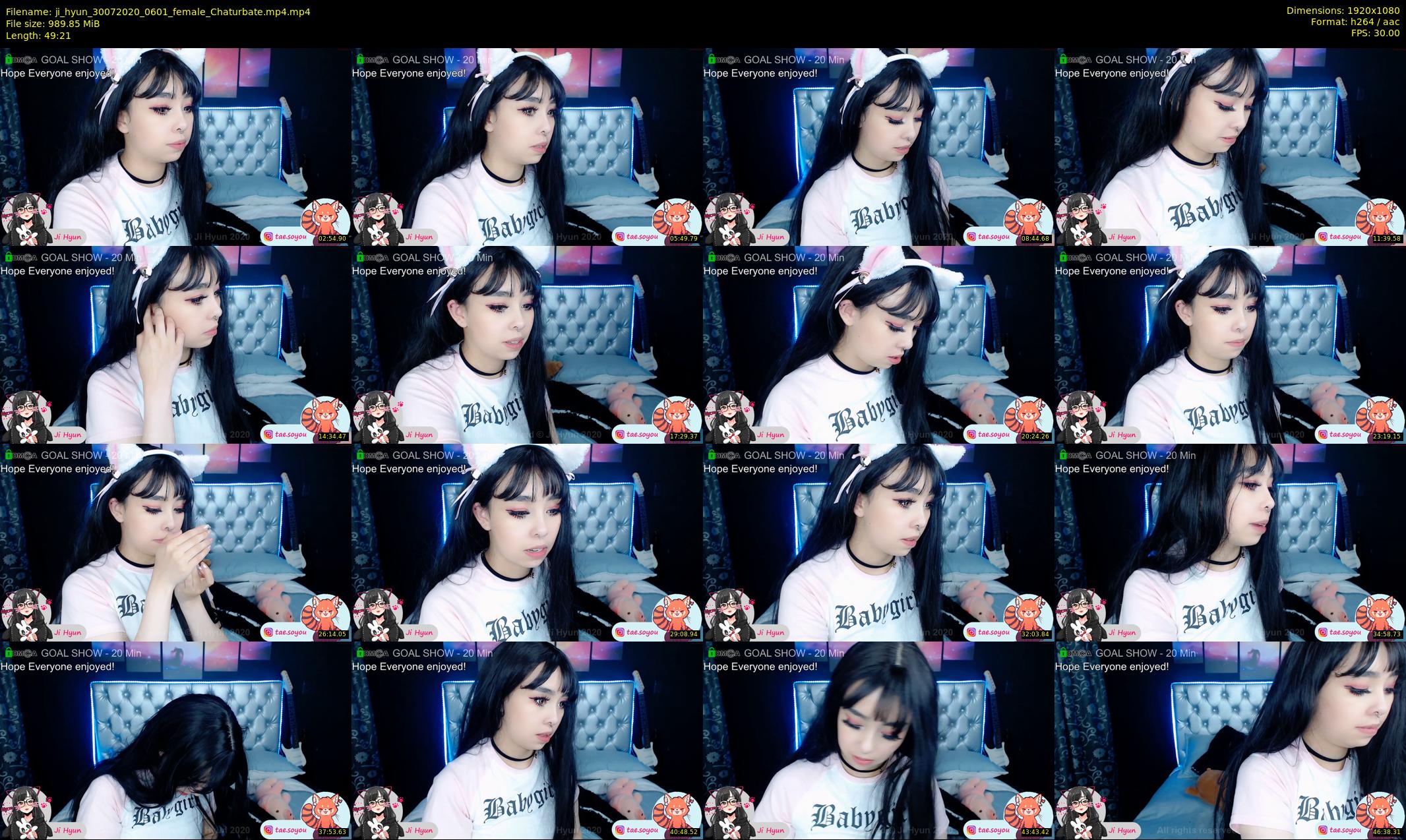 ji_hyun — 50 minute Chaturbate female cam show recording, 1080p, Jul 30, 2020