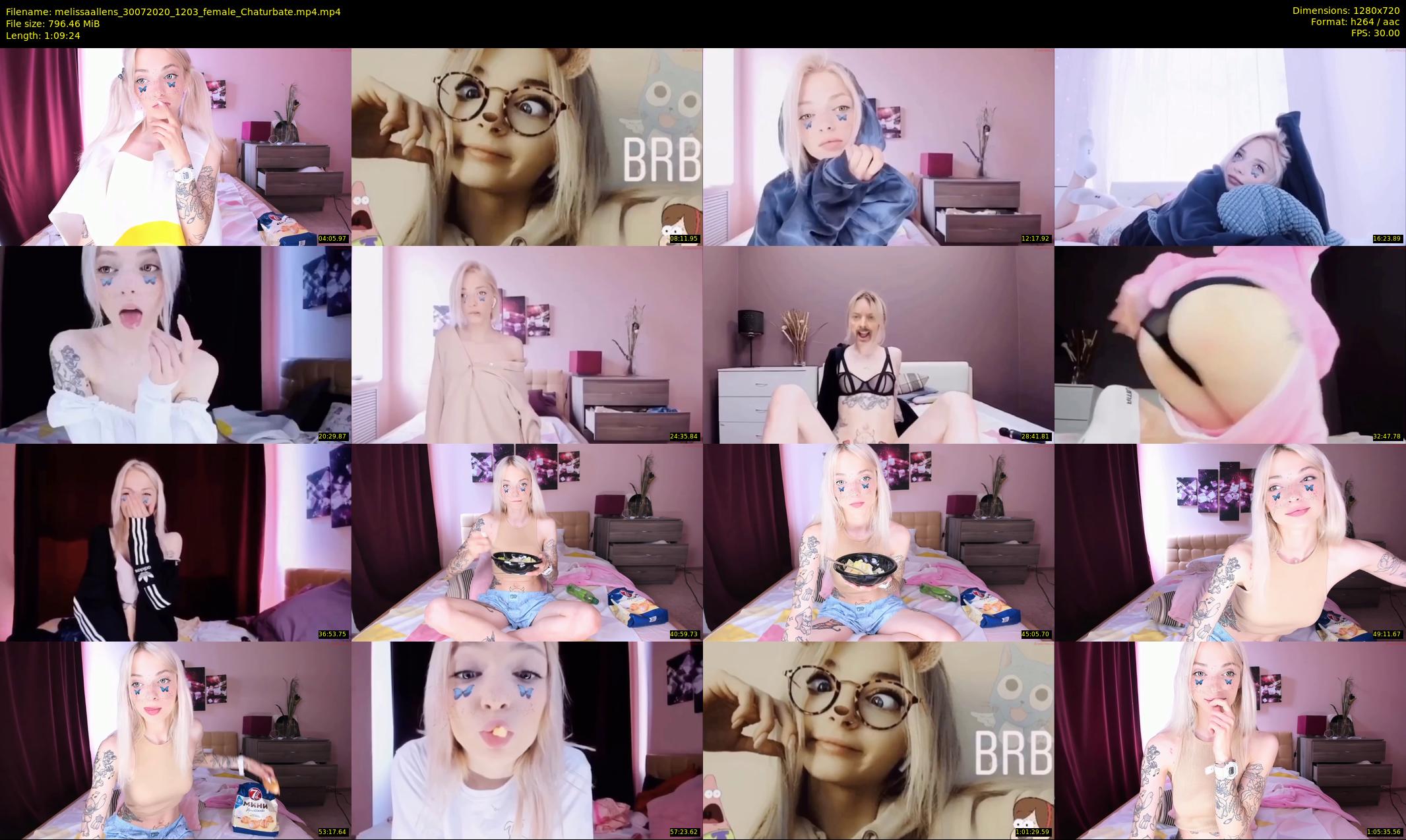 melissaallens — 70 minute Chaturbate female cam show recording, 720p, Jul 30, 2020