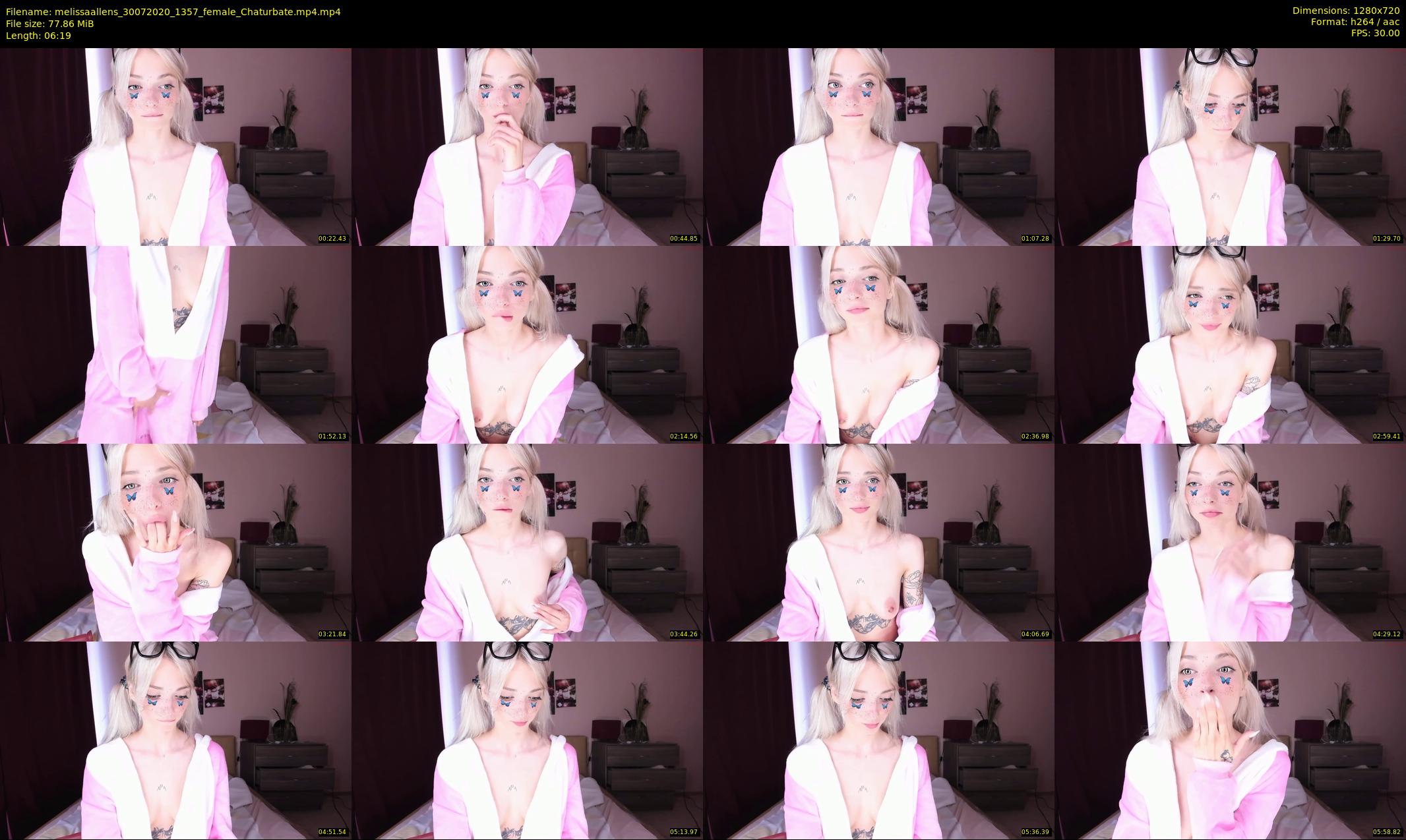 melissaallens — 7 minute Chaturbate female cam show recording, 720p, Jul 30, 2020