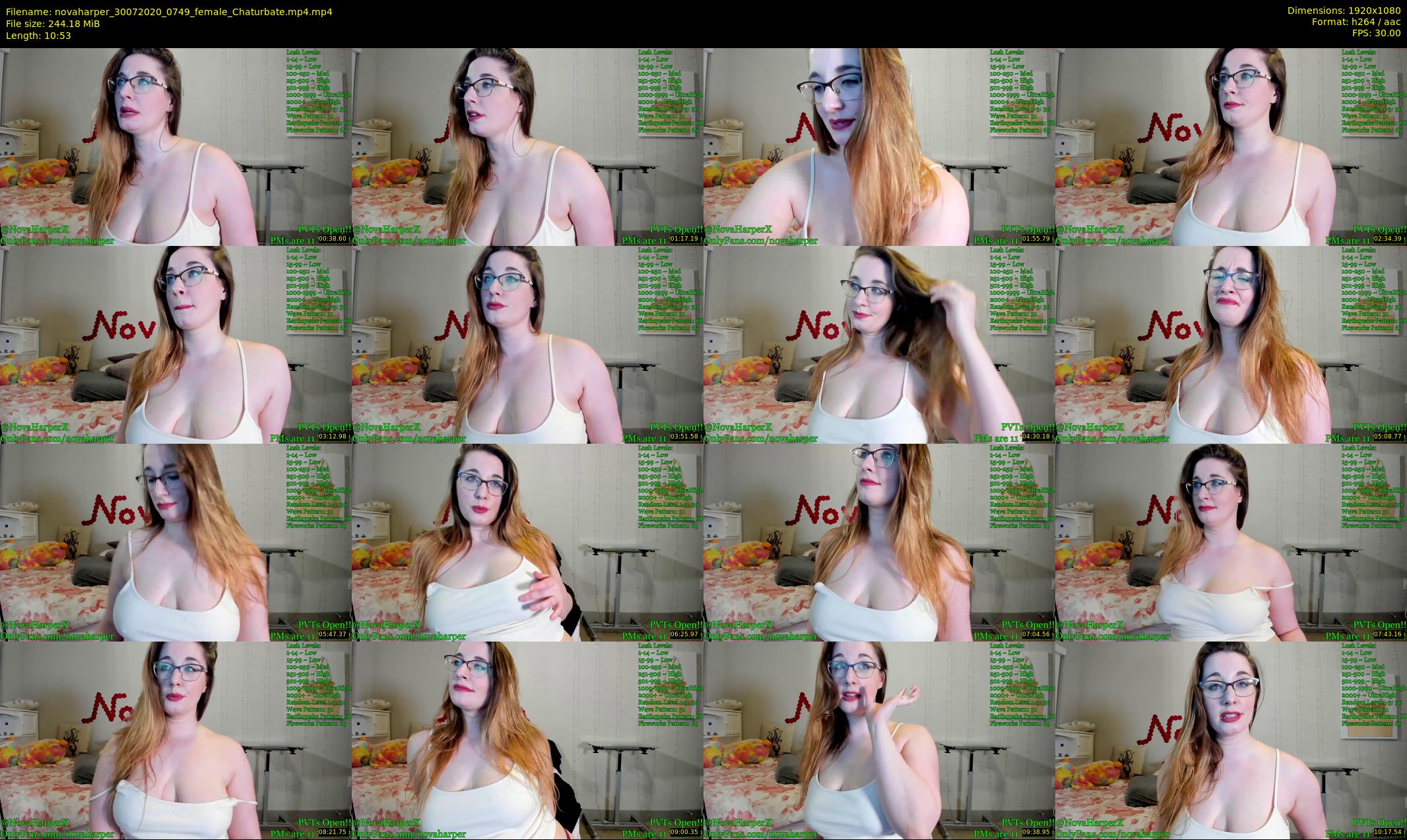 novaharper — 11 minute Chaturbate female cam show recording, 1080p, Jul 30, 2020