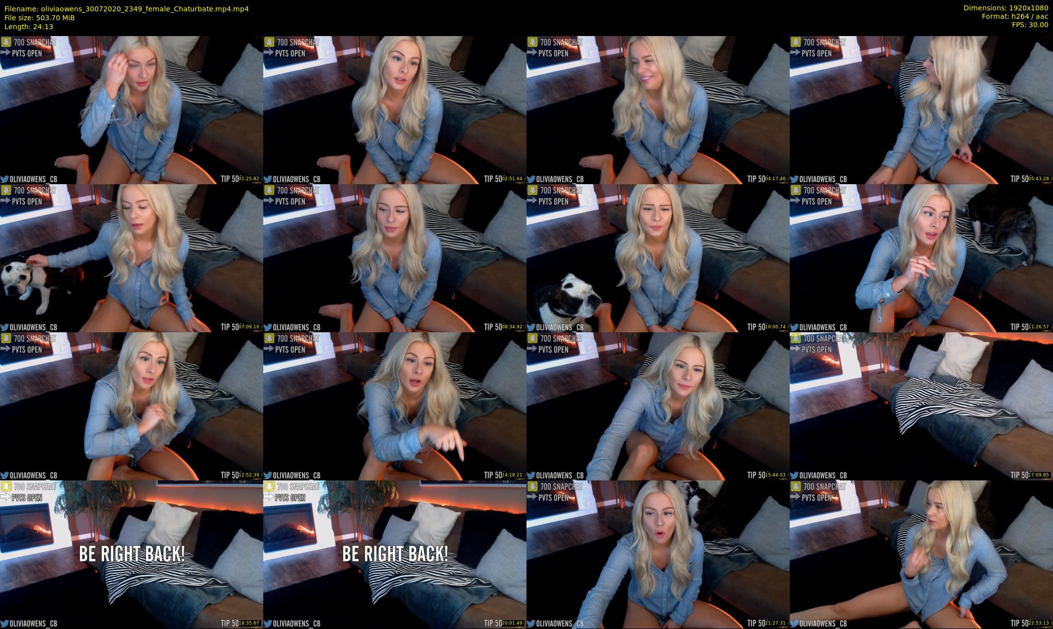 oliviaowens — 25 minute Chaturbate female cam show recording, 1080p, Jul 30, 2020