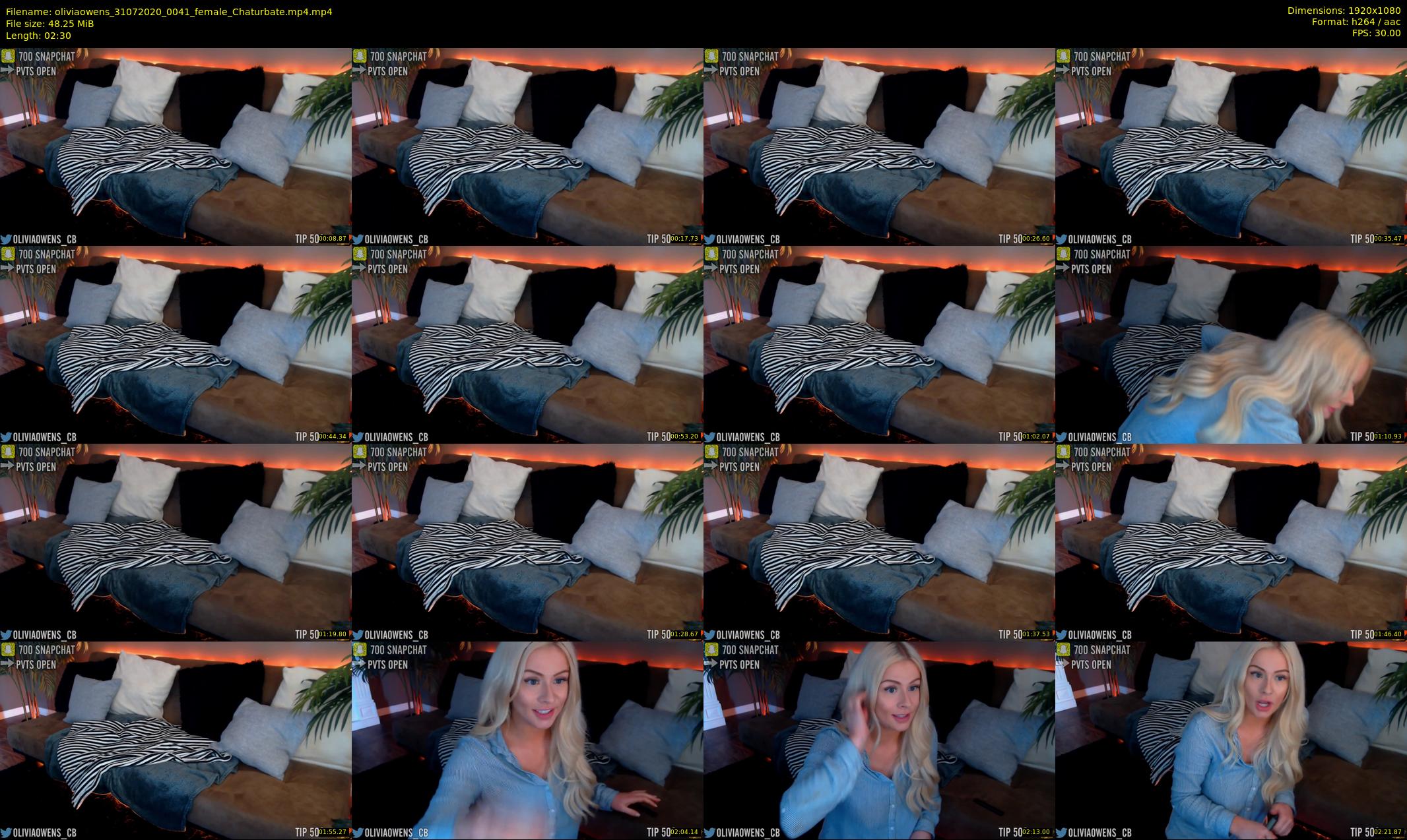 oliviaowens — 3 minute Chaturbate female cam show recording, 1080p, Jul 31, 2020
