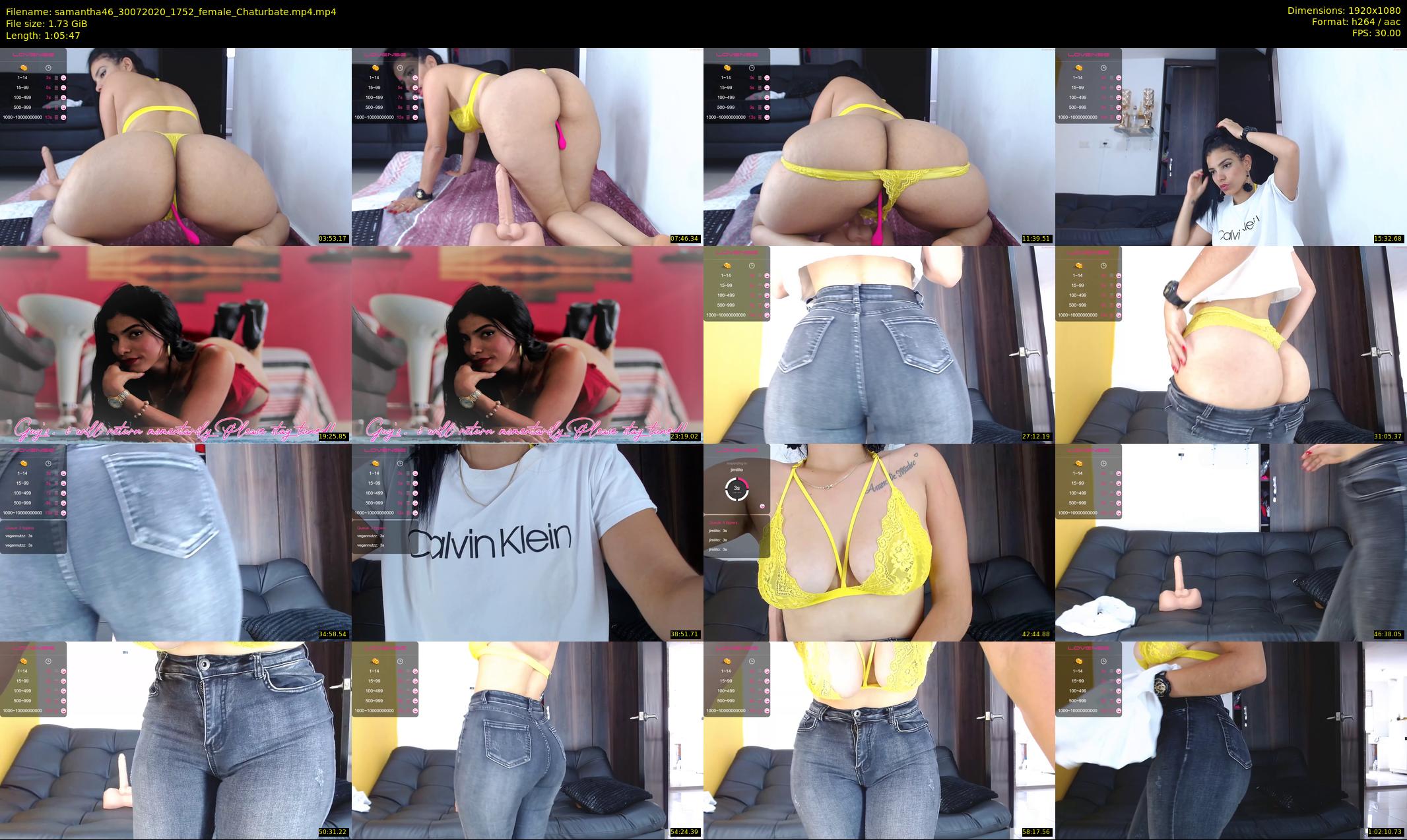 samantha46 — 66 minute Chaturbate female cam show recording, 1080p, Jul 30, 2020