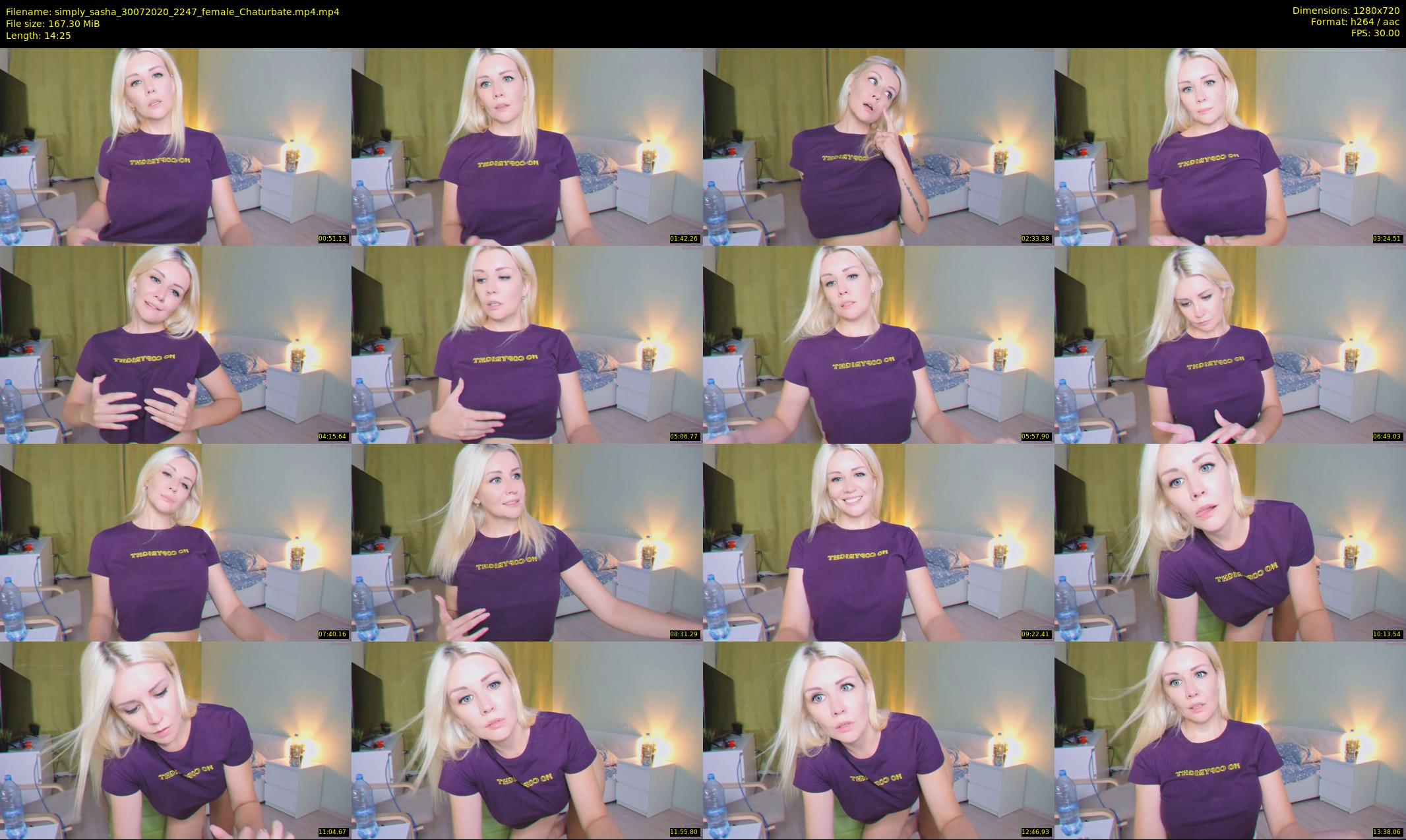 simply_sasha — 15 minute Chaturbate female cam show recording, 720p, Jul 30, 2020