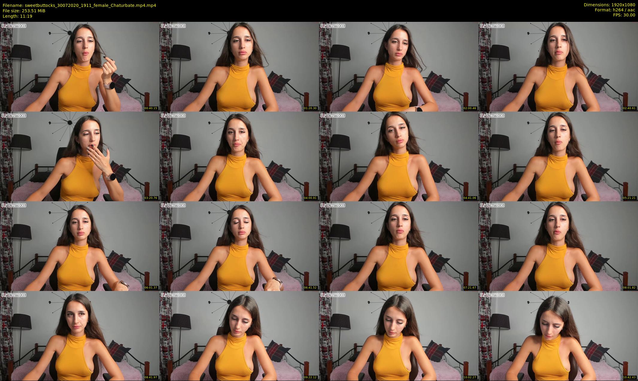sweetbuttocks — 12 minute Chaturbate female cam show recording, 1080p, Jul 30, 2020