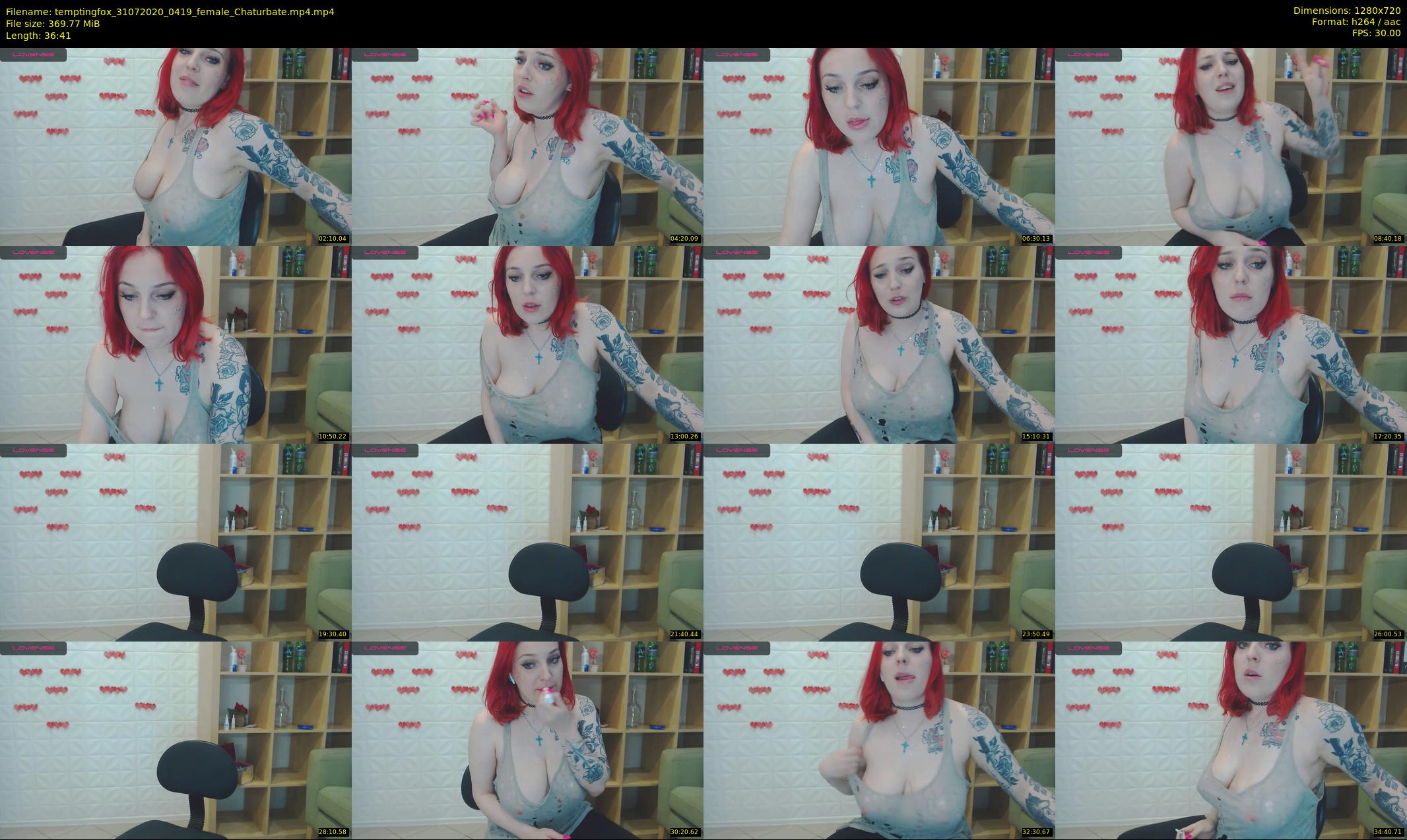 temptingfox — 37 minute Chaturbate female cam show recording, 720p, Jul 31, 2020
