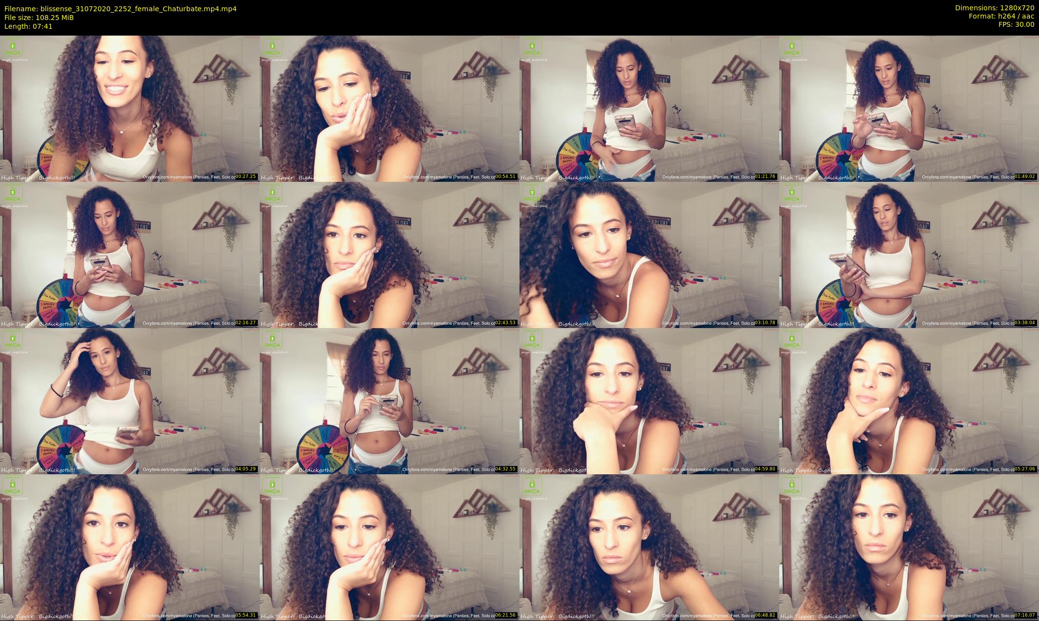 blissense — 8 minute Chaturbate female cam show recording, 720p, Jul 31, 2020