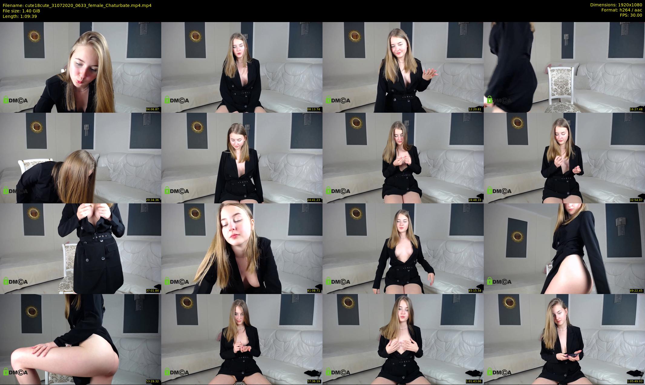 cute18cute — 70 minute Chaturbate female cam show recording, 1080p, Jul 31, 2020