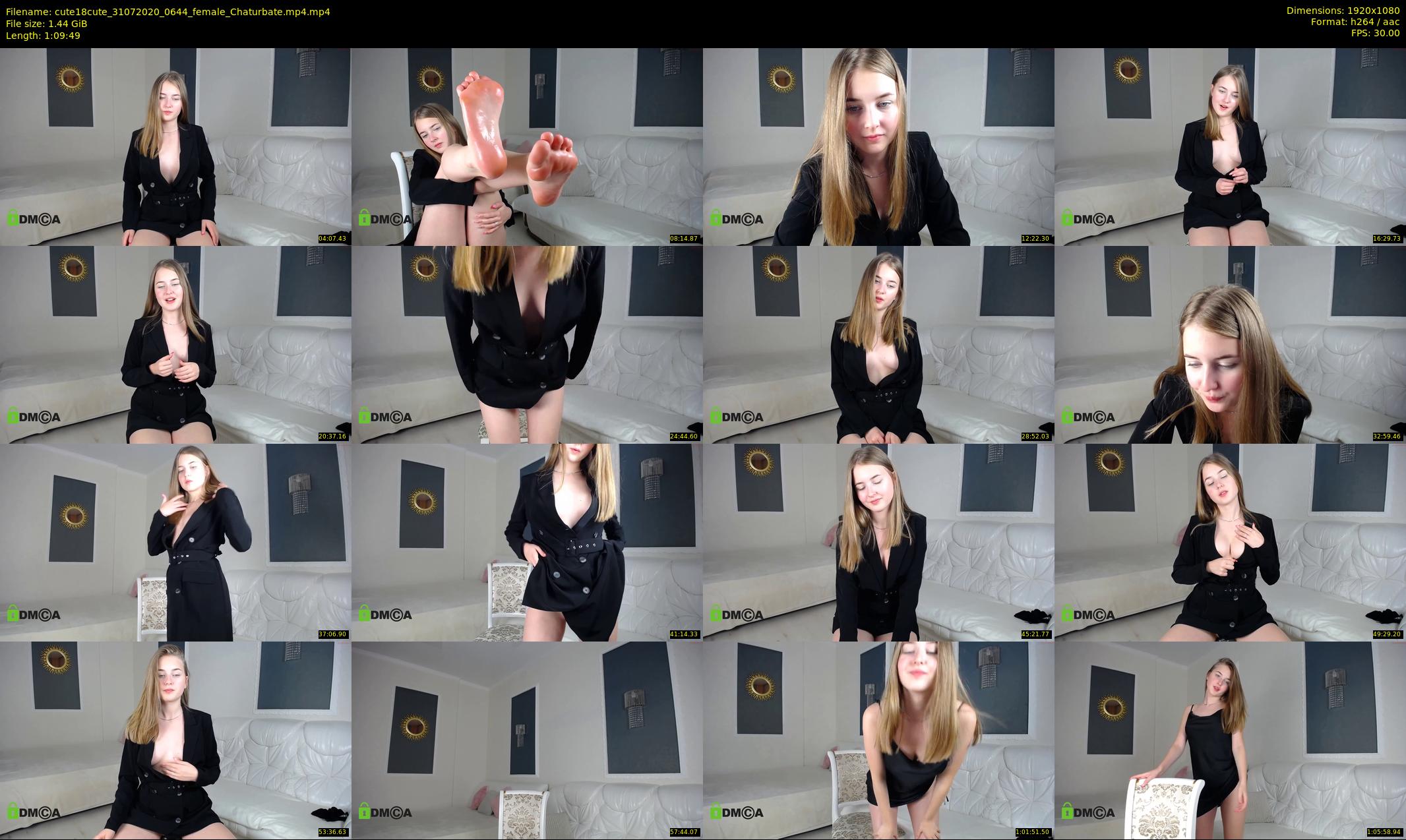 cute18cute — 70 minute Chaturbate female cam show recording, 1080p, Jul 31, 2020