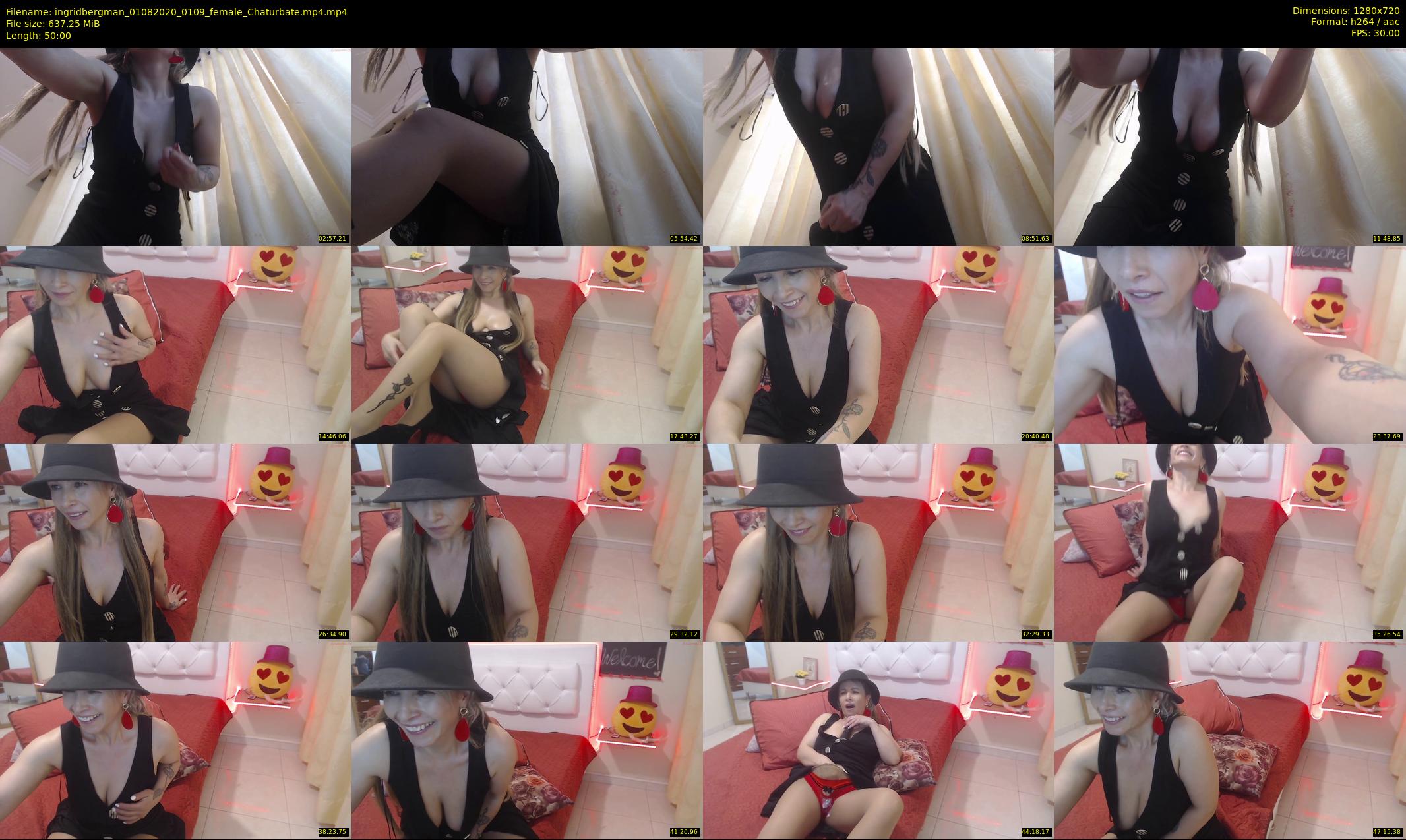 ingridbergman — 50 minute Chaturbate female cam show recording, 720p, Aug 1, 2020