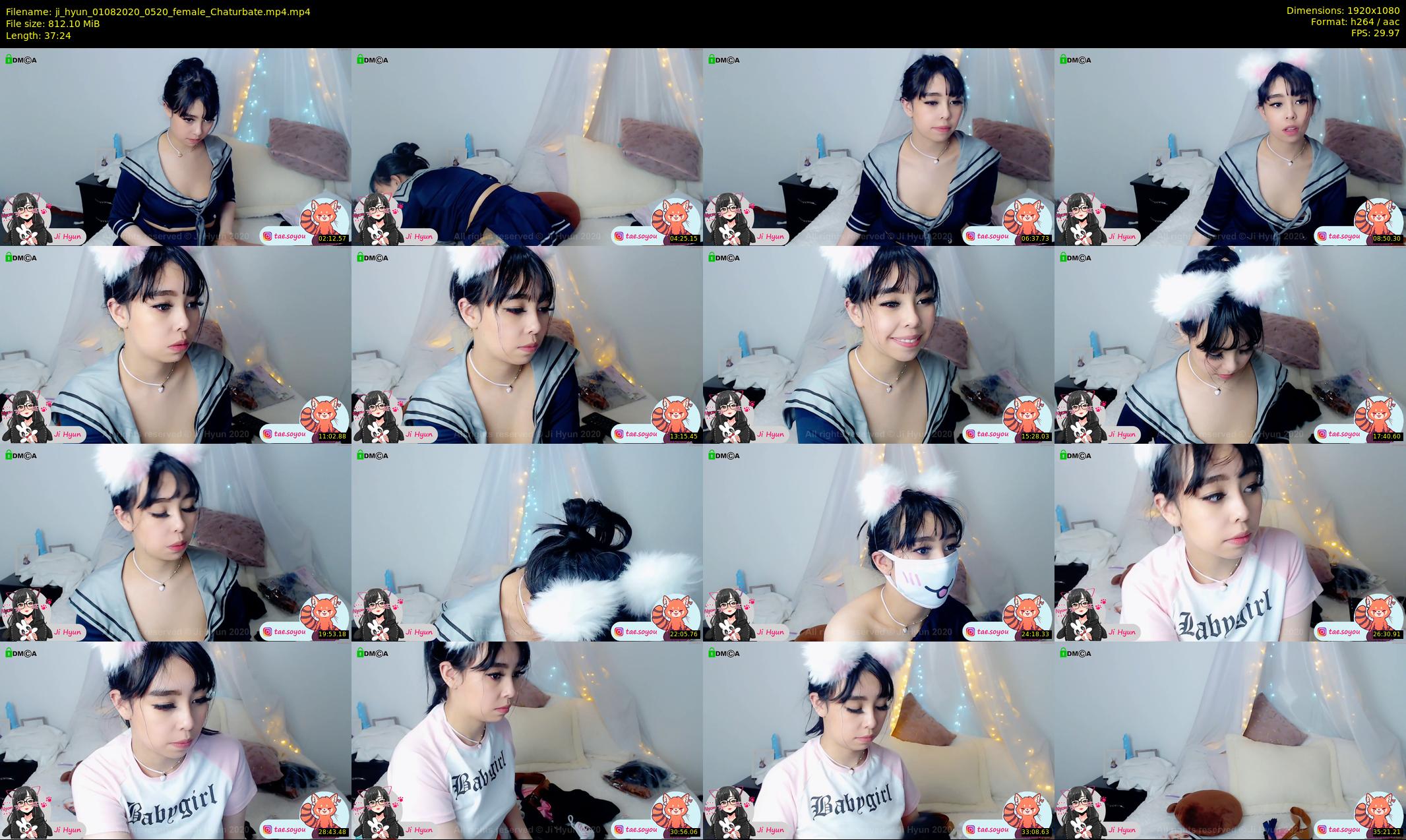 ji_hyun — 38 minute Chaturbate female cam show recording, 1080p, Aug 1, 2020