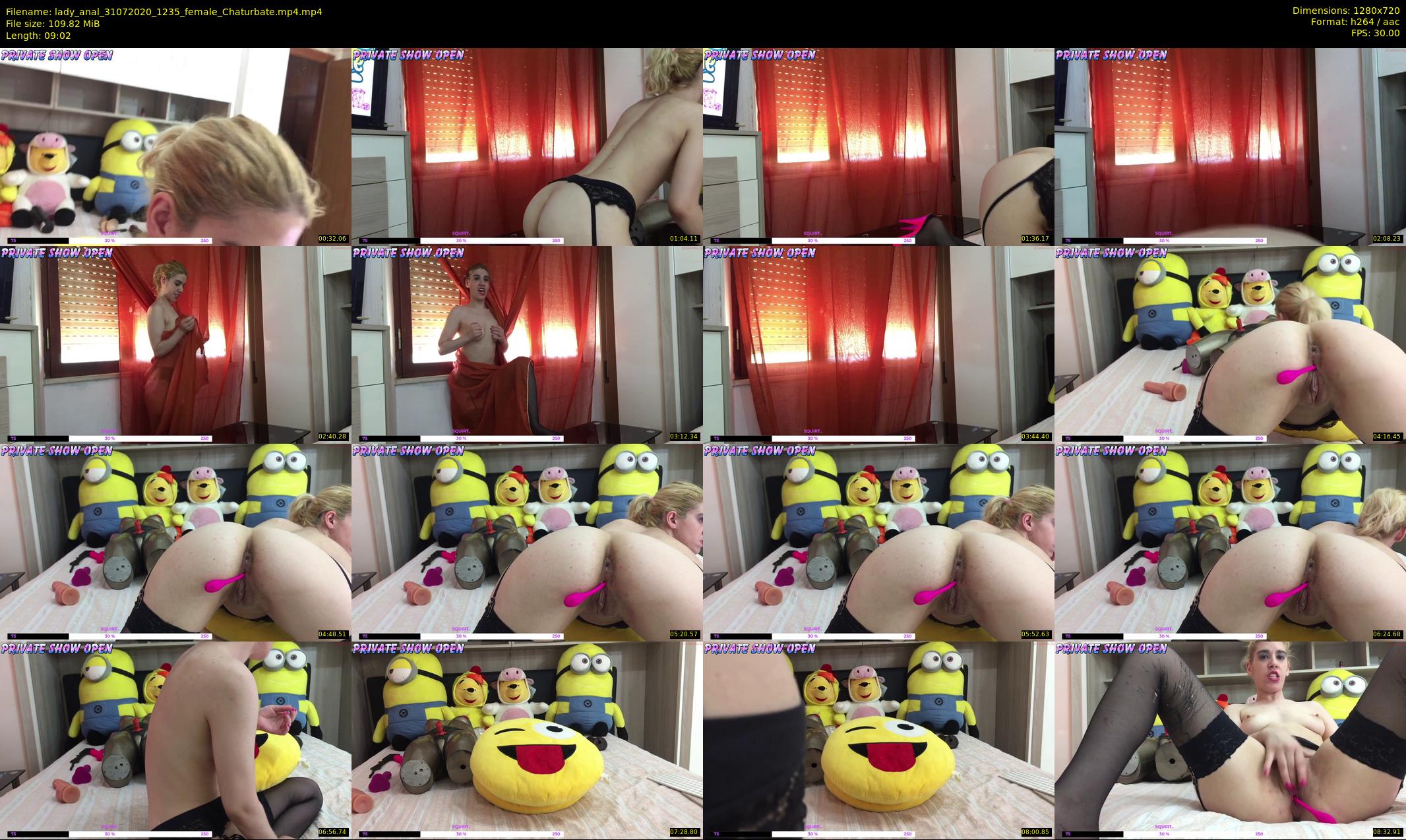 lady_anal — 10 minute Chaturbate female cam show recording, 720p, Jul 31, 2020