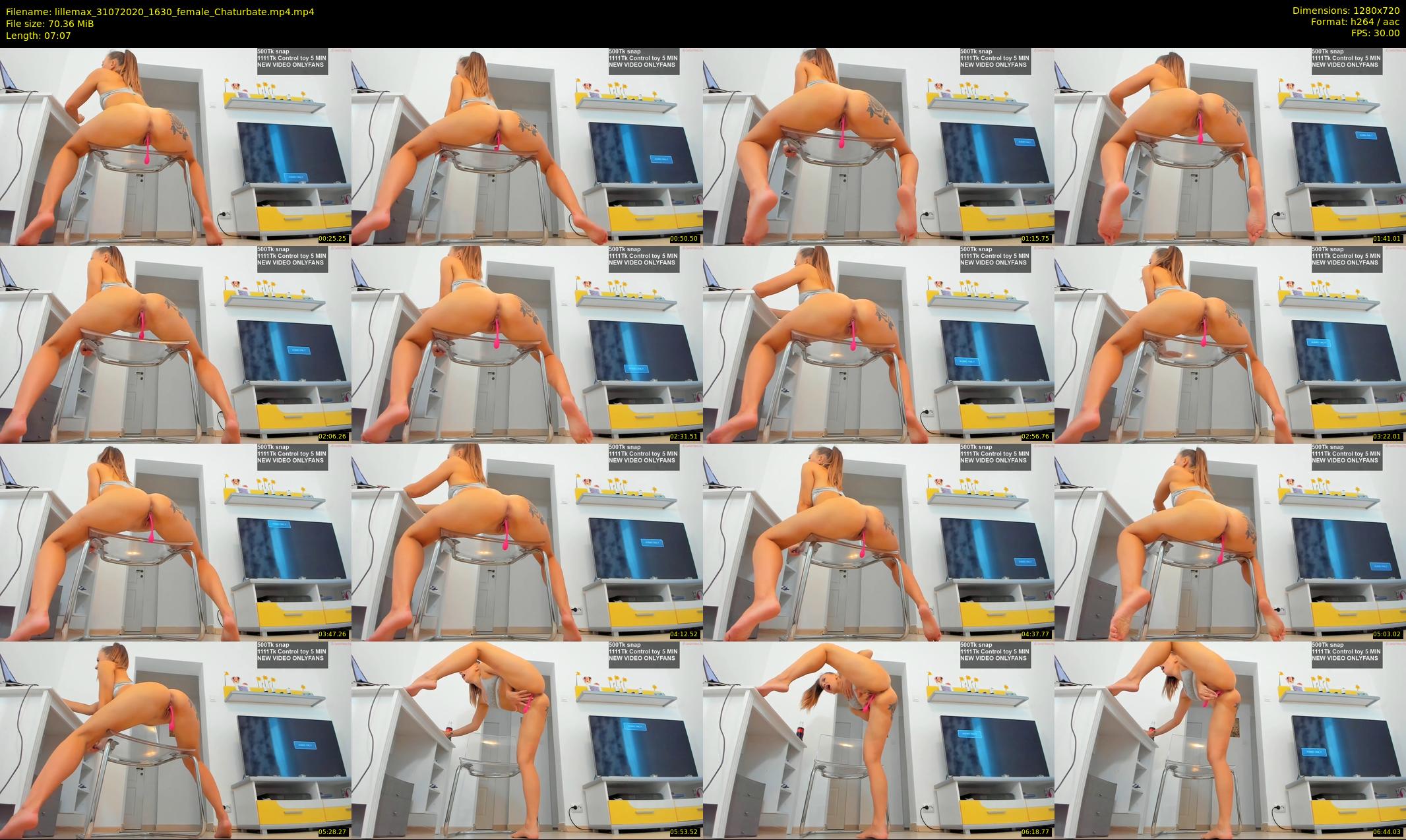 lillemax — 8 minute Chaturbate female cam show recording, 720p, Jul 31, 2020