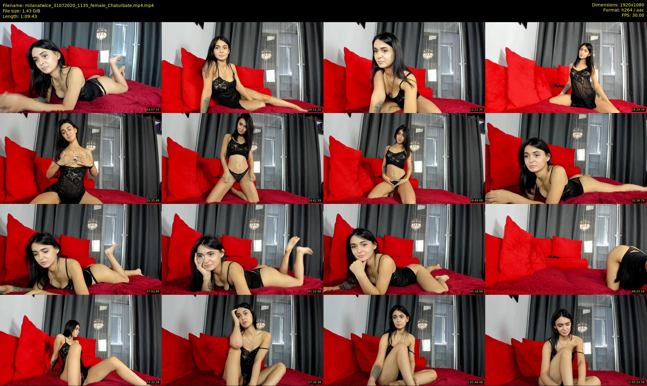 milanatwice — 70 minute Chaturbate female cam show recording, 1080p, Jul 31, 2020
