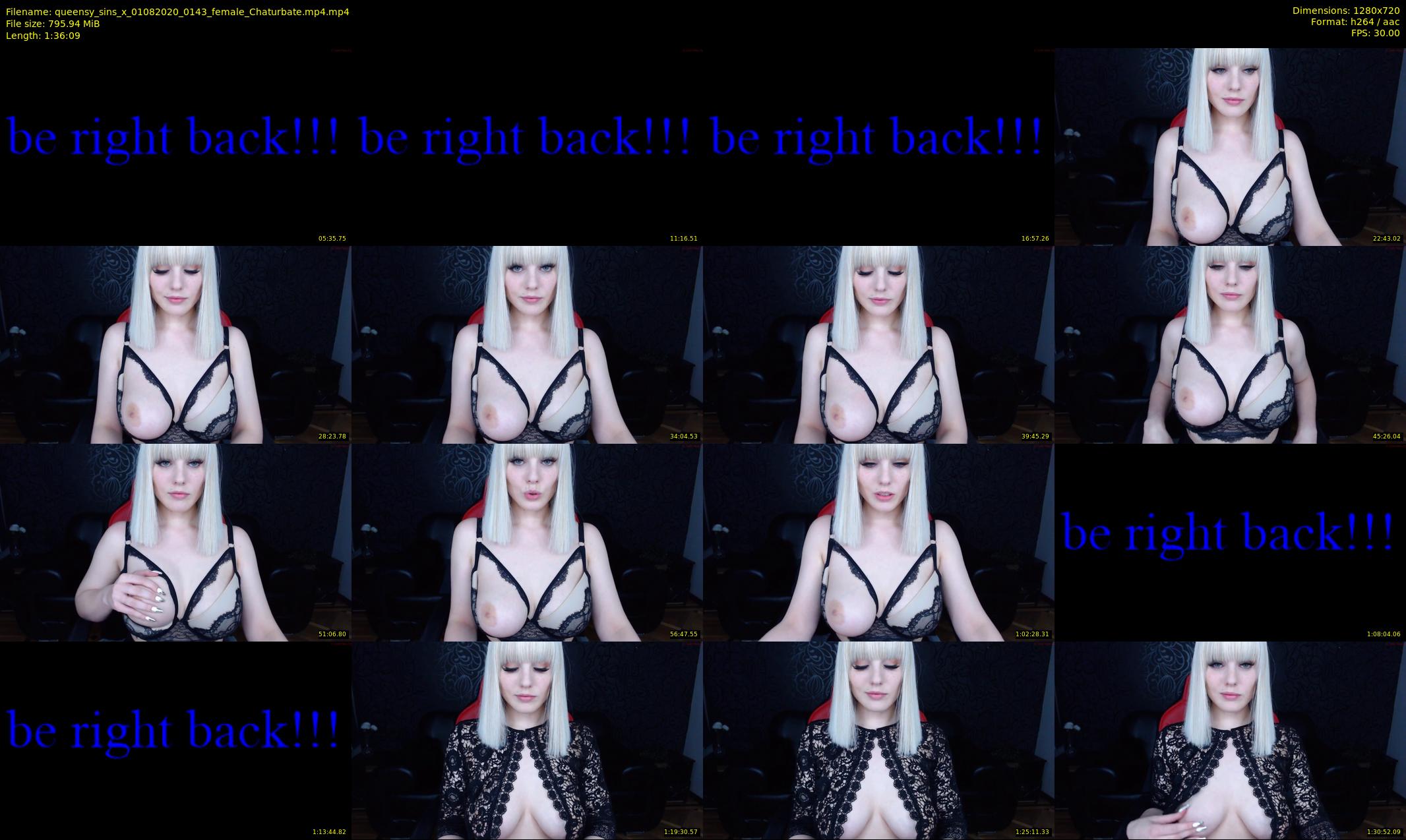 queensy_sins_x — 97 minute Chaturbate female cam show recording, 720p, Aug 1, 2020