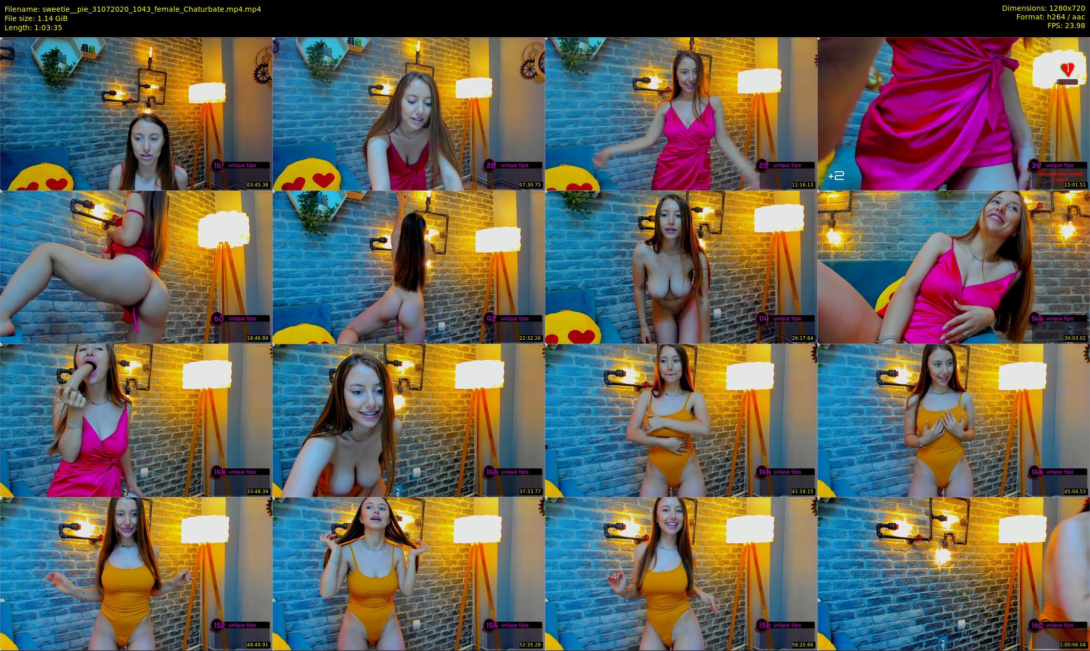 sweetie__pie — 64 minute Chaturbate female cam show recording, 720p, Jul 31, 2020