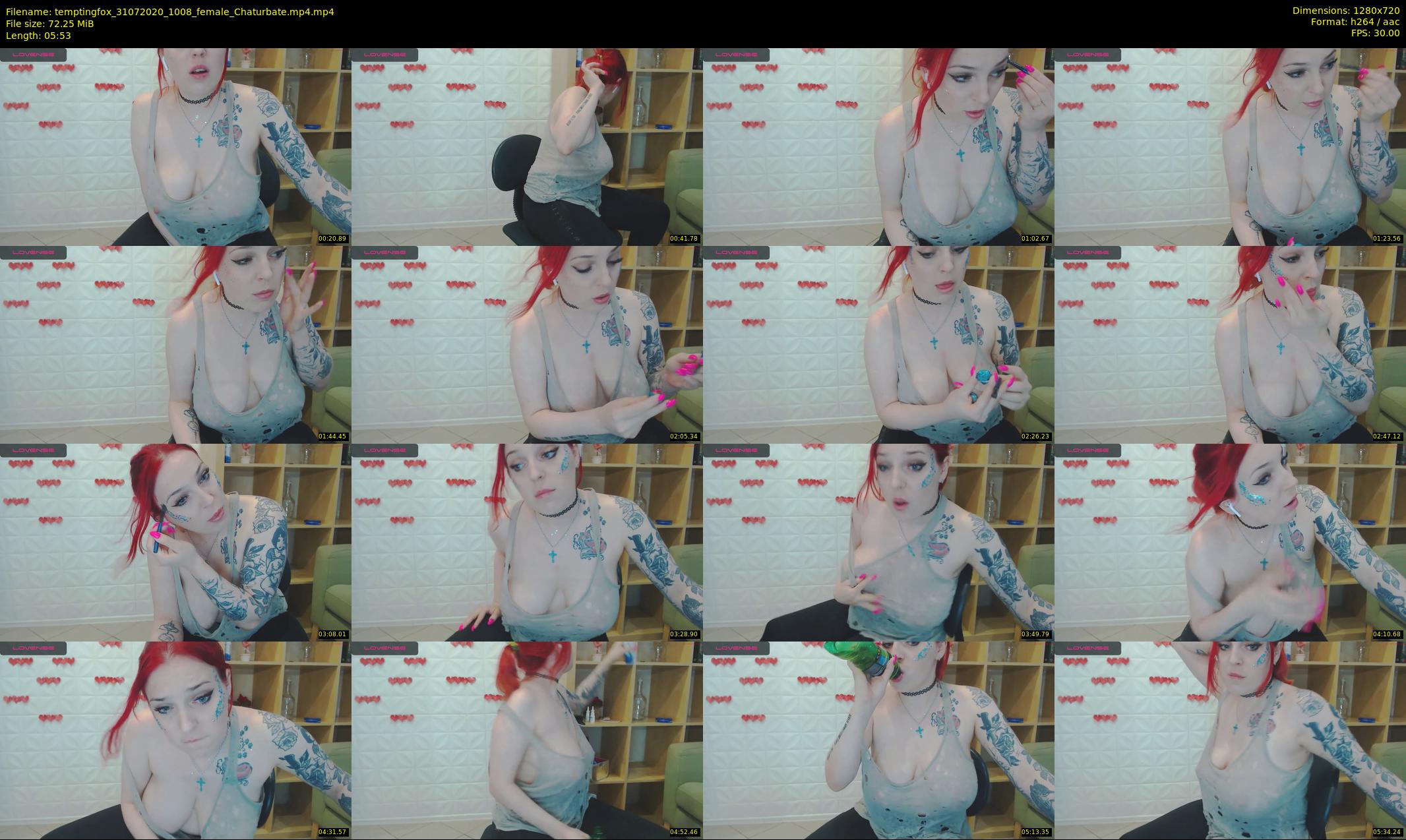 temptingfox — 6 minute Chaturbate female cam show recording, 720p, Jul 31, 2020