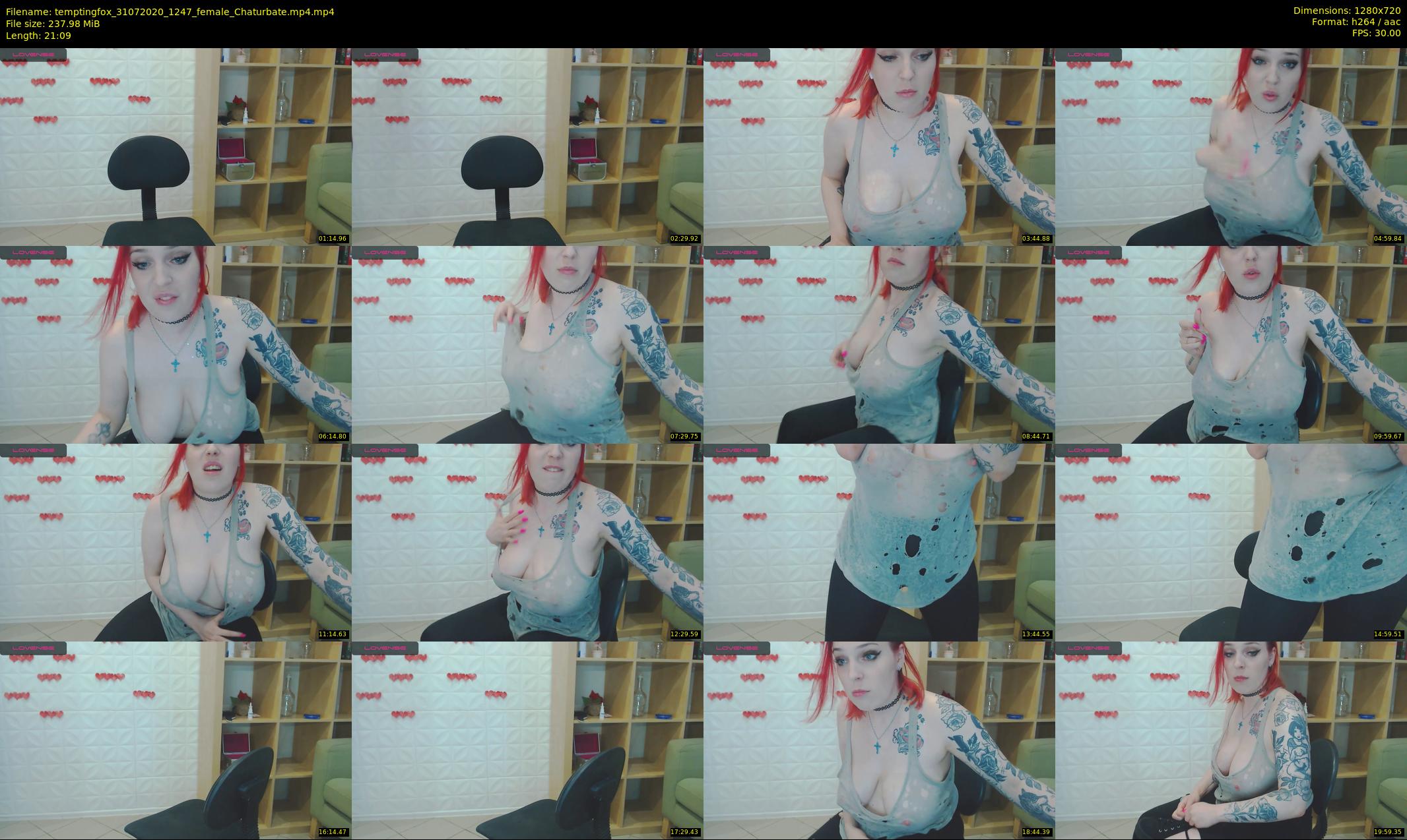 temptingfox — 22 minute Chaturbate female cam show recording, 720p, Jul 31, 2020