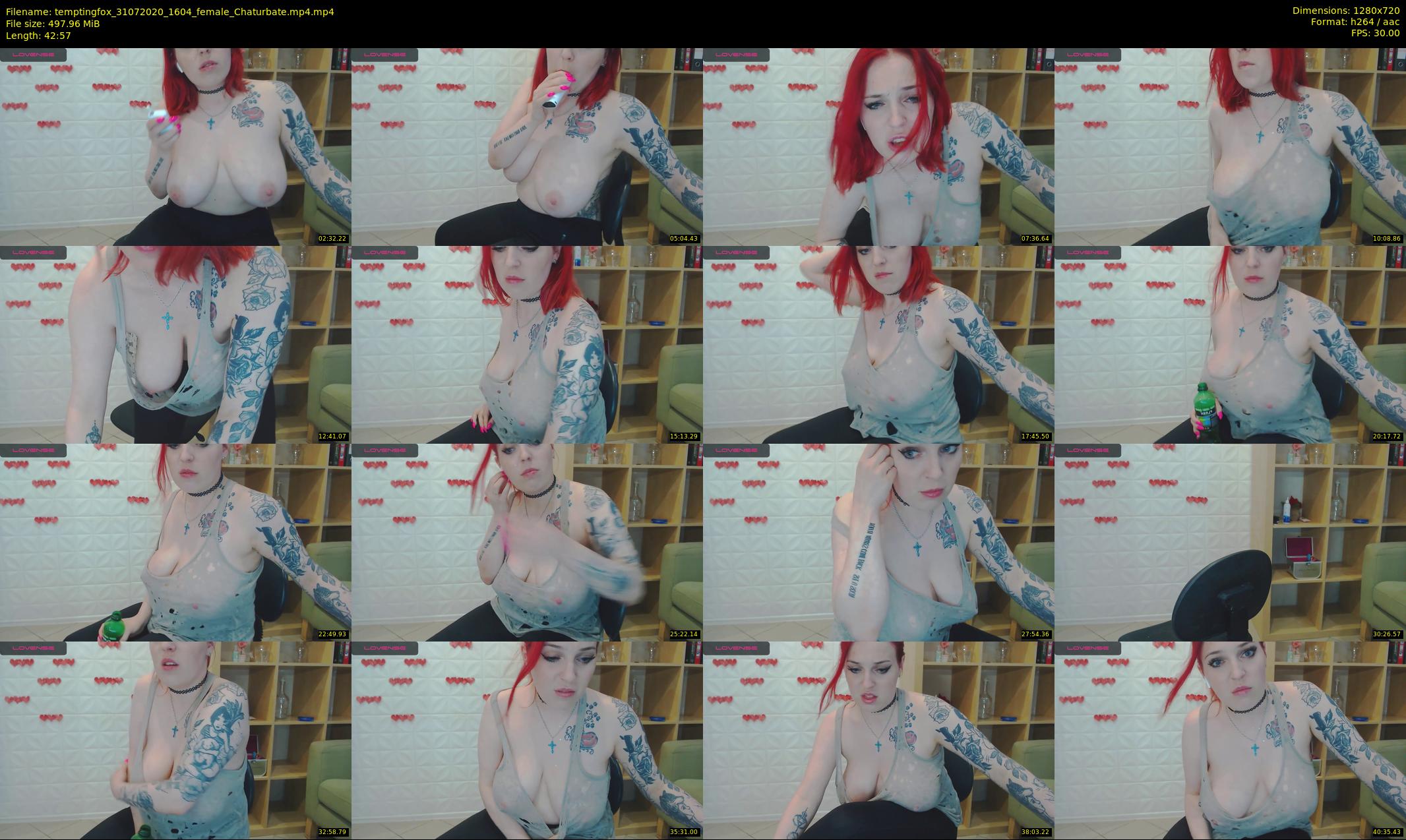 temptingfox — 43 minute Chaturbate female cam show recording, 720p, Jul 31, 2020
