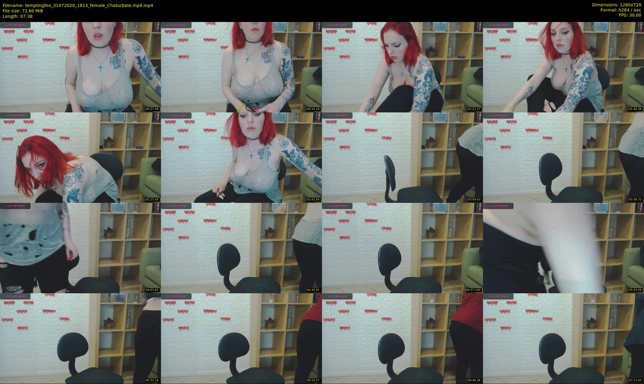 temptingfox — 8 minute Chaturbate female cam show recording, 720p, Jul 31, 2020