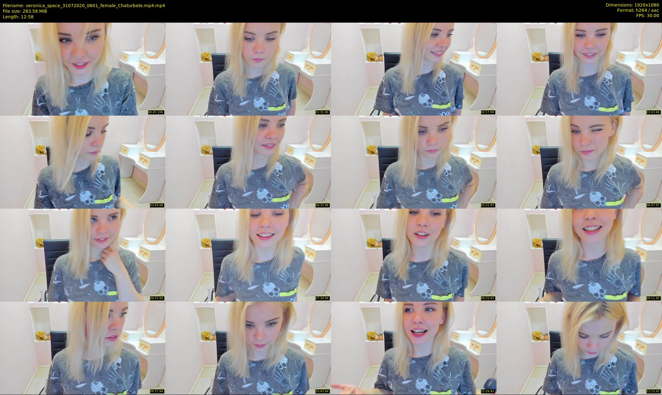 veronica_space — 13 minute Chaturbate female cam show recording, 1080p, Jul 31, 2020