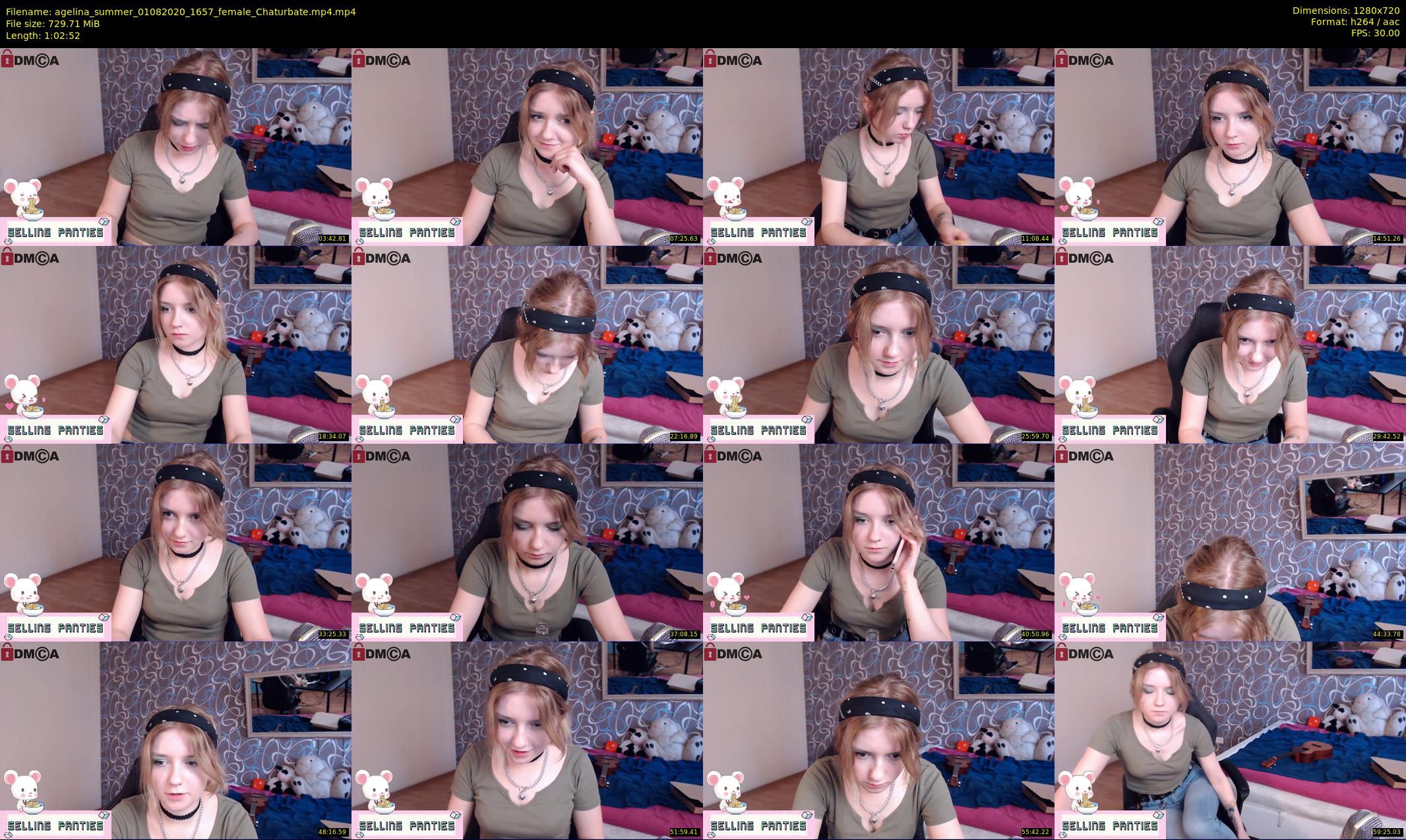 agelina_summer — 63 minute Chaturbate female cam show recording, 720p, Aug 1, 2020