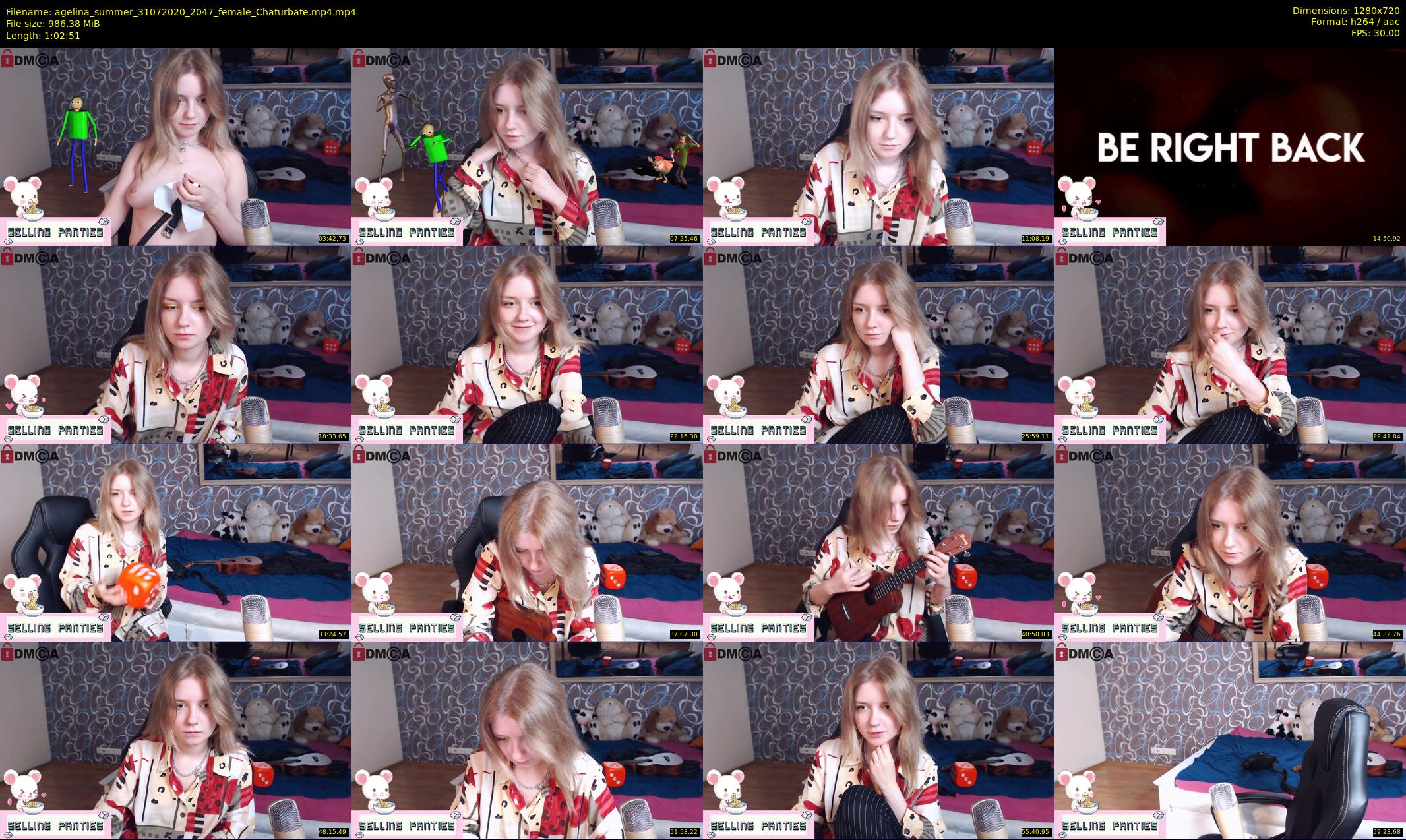 agelina_summer — 63 minute Chaturbate female cam show recording, 720p, Jul 31, 2020